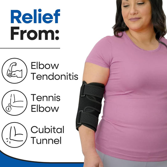 Unisex Elbow Brace with Removable Splints