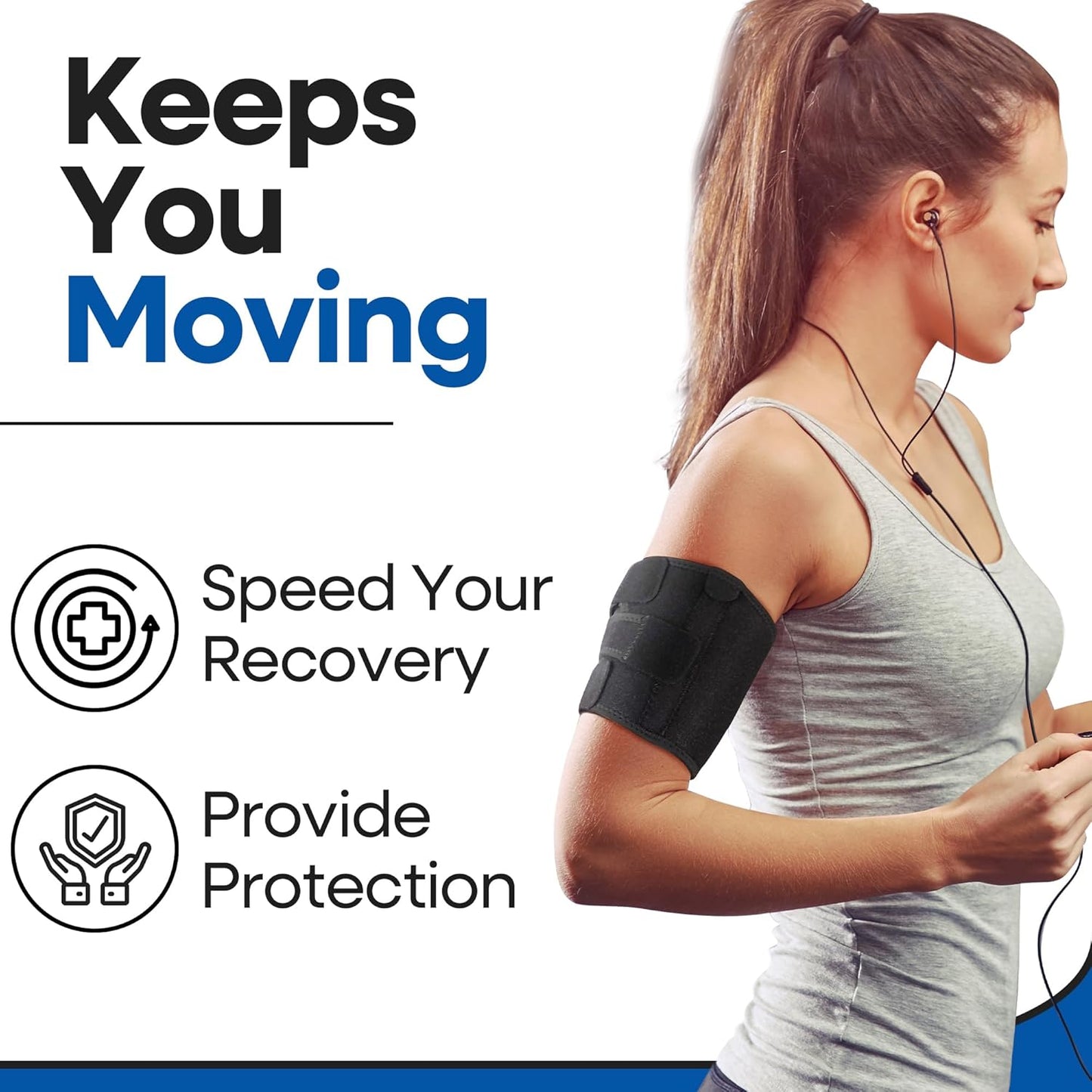 Unisex Bicep Tendonitis Brace & Compression Sleeve