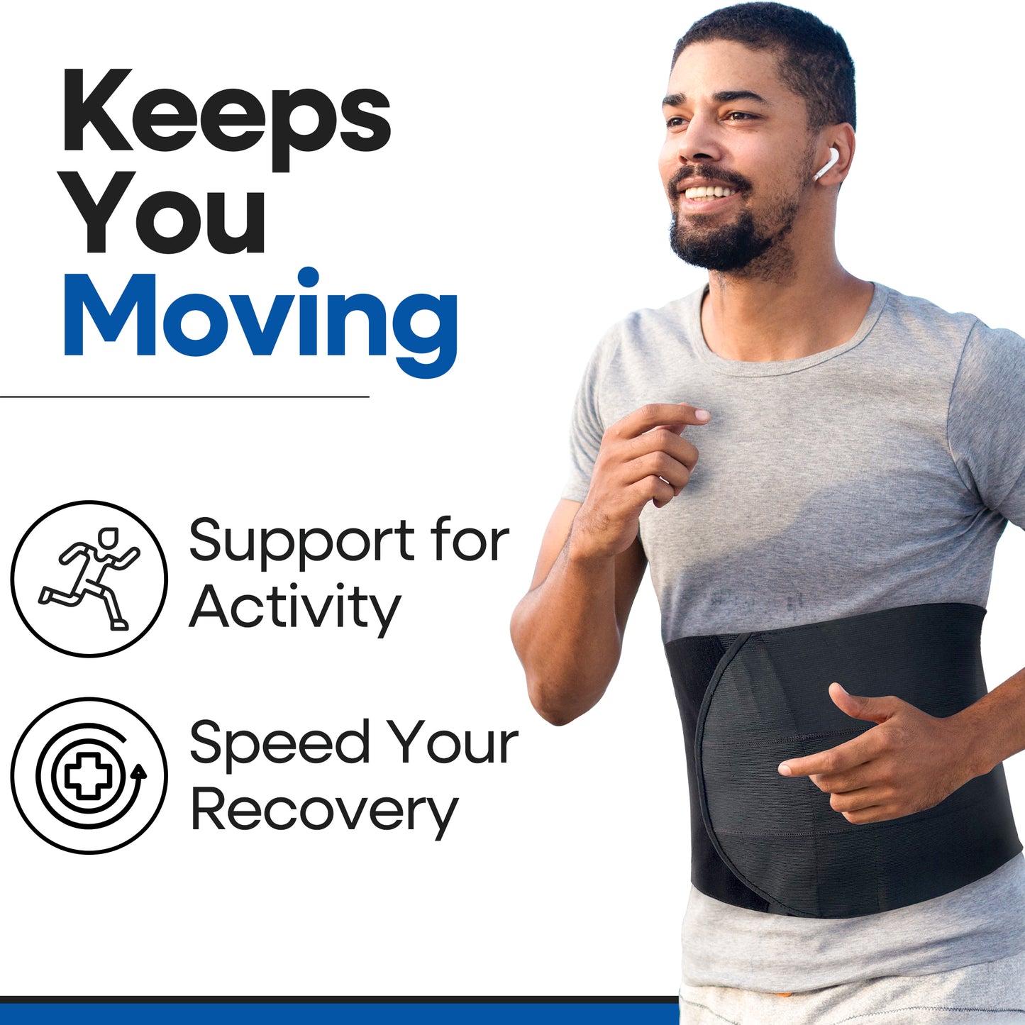 Unisex Plus Size 12" Wide Abdominal Binder Belly Wrap