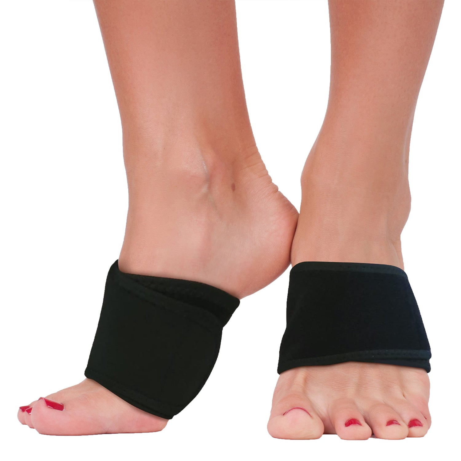 Plantar fasciitis supports including foot braces, arch sleeves, heel cups and night splints for heel pain relief and better walking comfort.