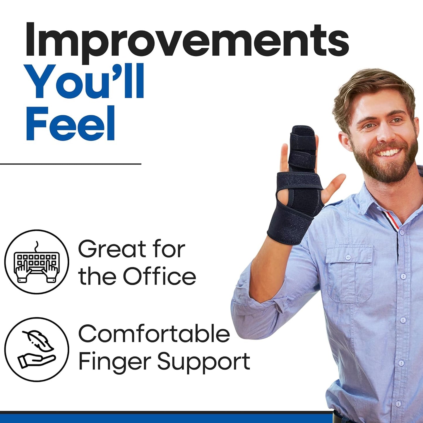 Trigger Finger Splint – Supports Two or Three Fingers