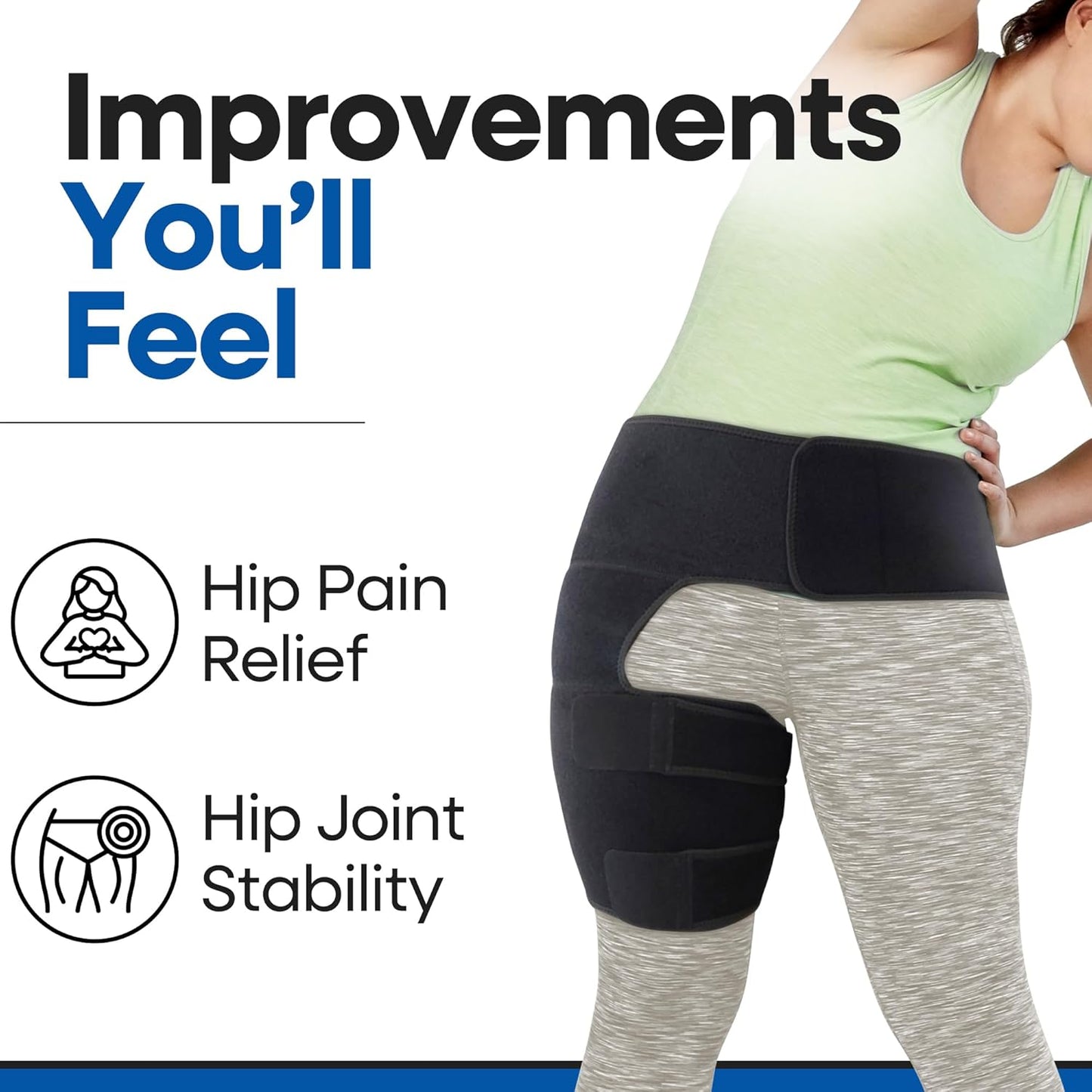Unisex Plus Size Hip Brace Thigh Compression Sleeve