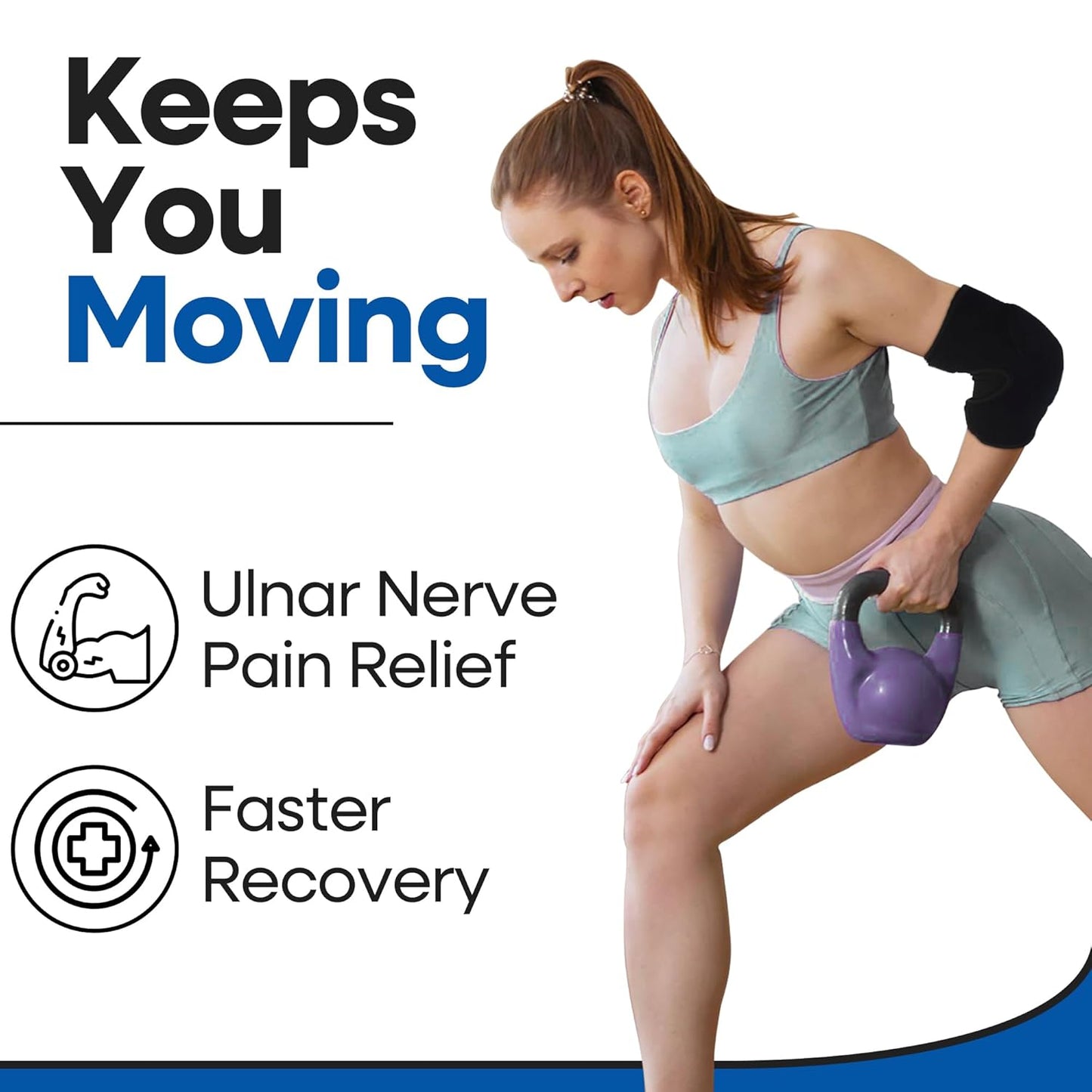 Unisex Padded Elbow Bursitis Brace | With Compression Sleeve