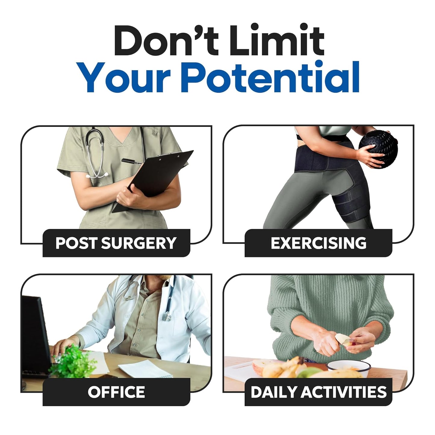 Unisex Plus Size Hip Brace Thigh Compression Sleeve