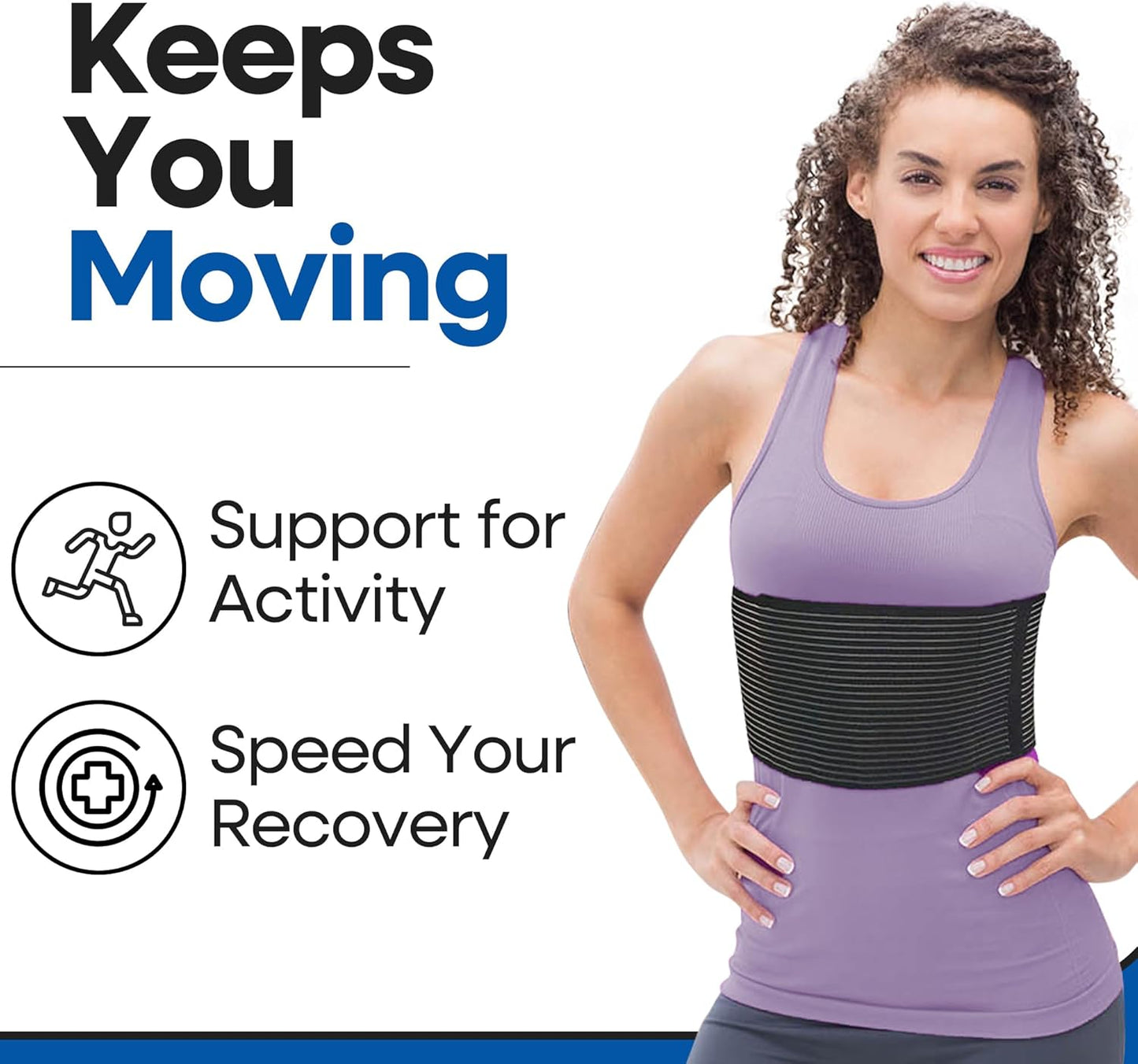 Unisex Rib Brace Chest Binder for Rib Pain Relief