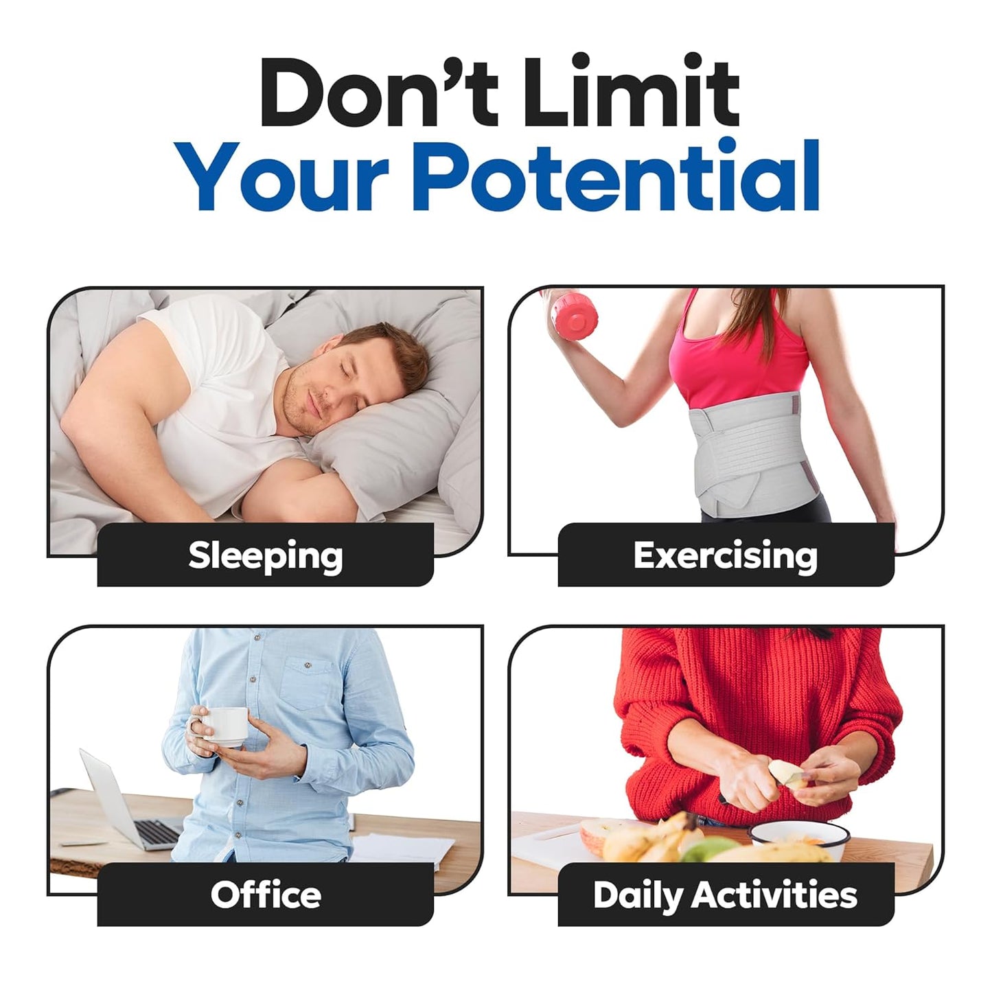 Unisex Abdominal Binder Post Surgery Belly Wrap with Compression Bands