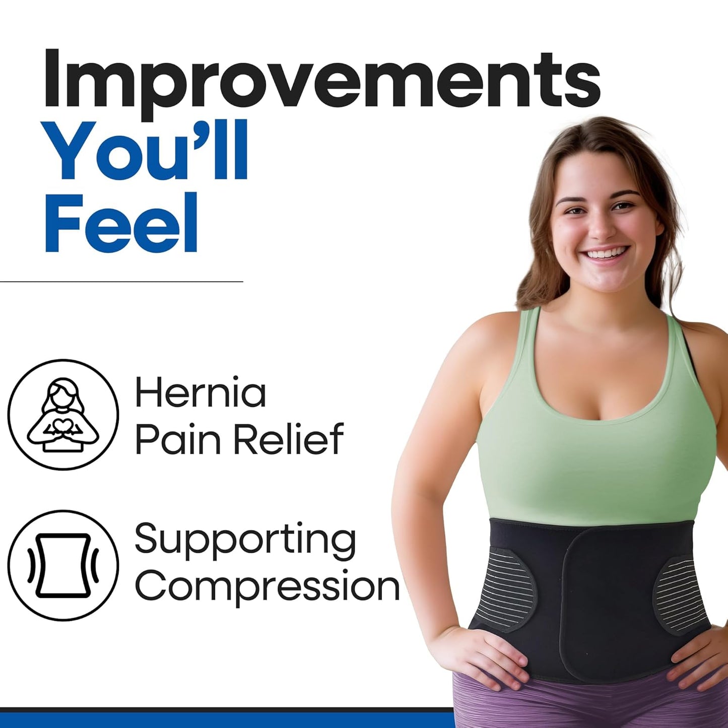 Unisex Hernia Belt with Support Straps & Pressure Pad