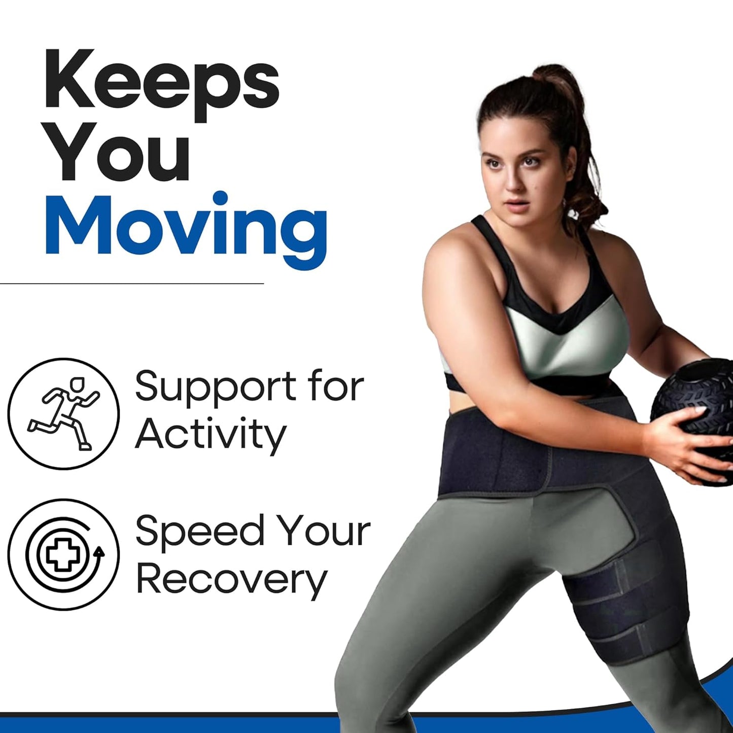 Unisex Plus Size Hip Brace Thigh Compression Sleeve