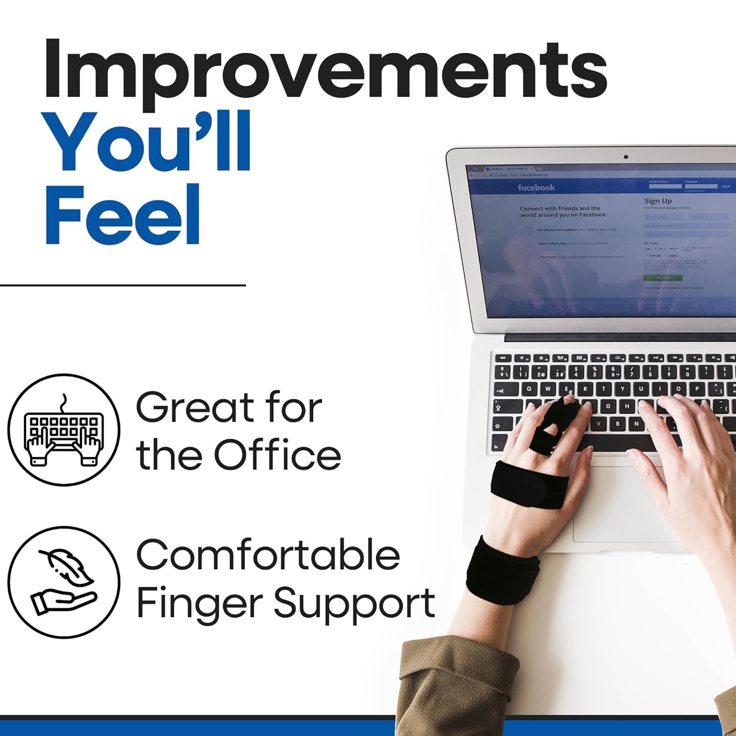 Trigger Finger Splint Finger Brace with Palm Band