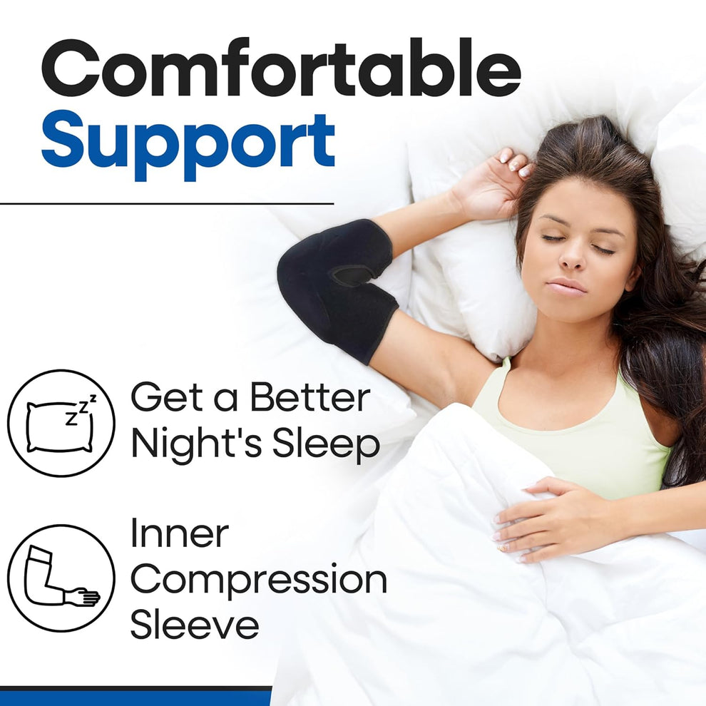 Padded Elbow Compression Sleeve – Bursitis & Tennis Elbow Support ...