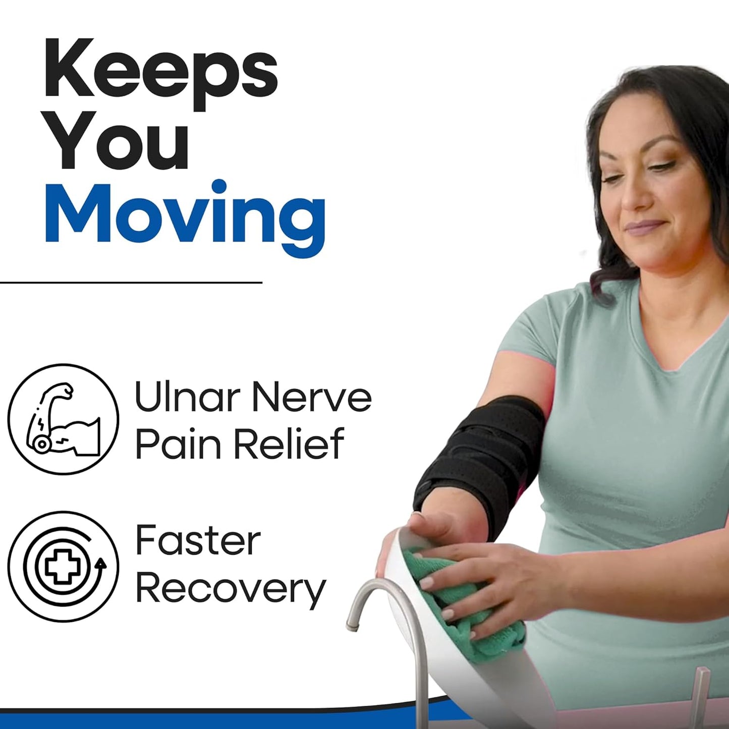 Unisex Elbow Brace with Removable Splints