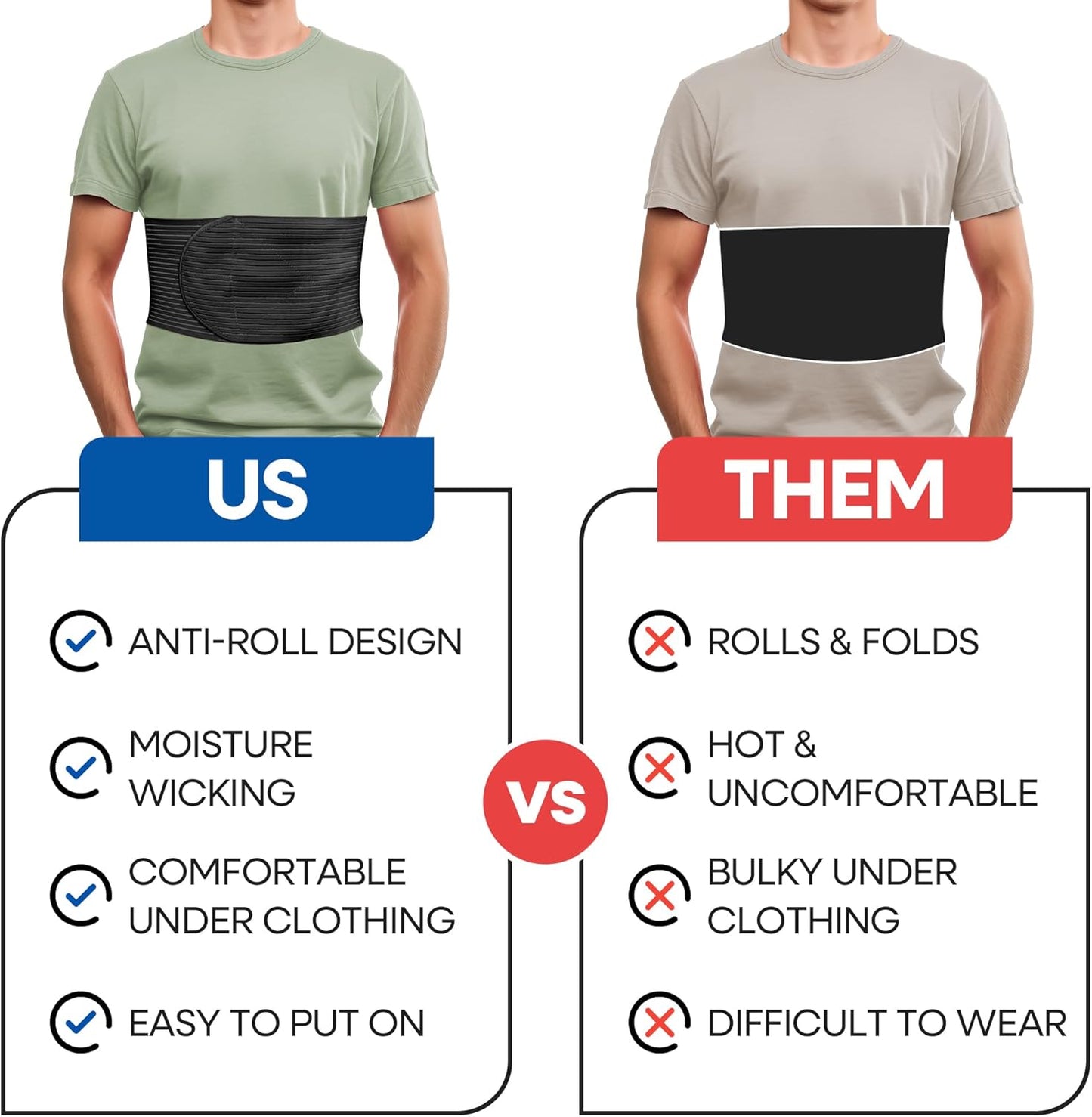 Unisex Rib Brace Chest Binder for Rib Pain Relief