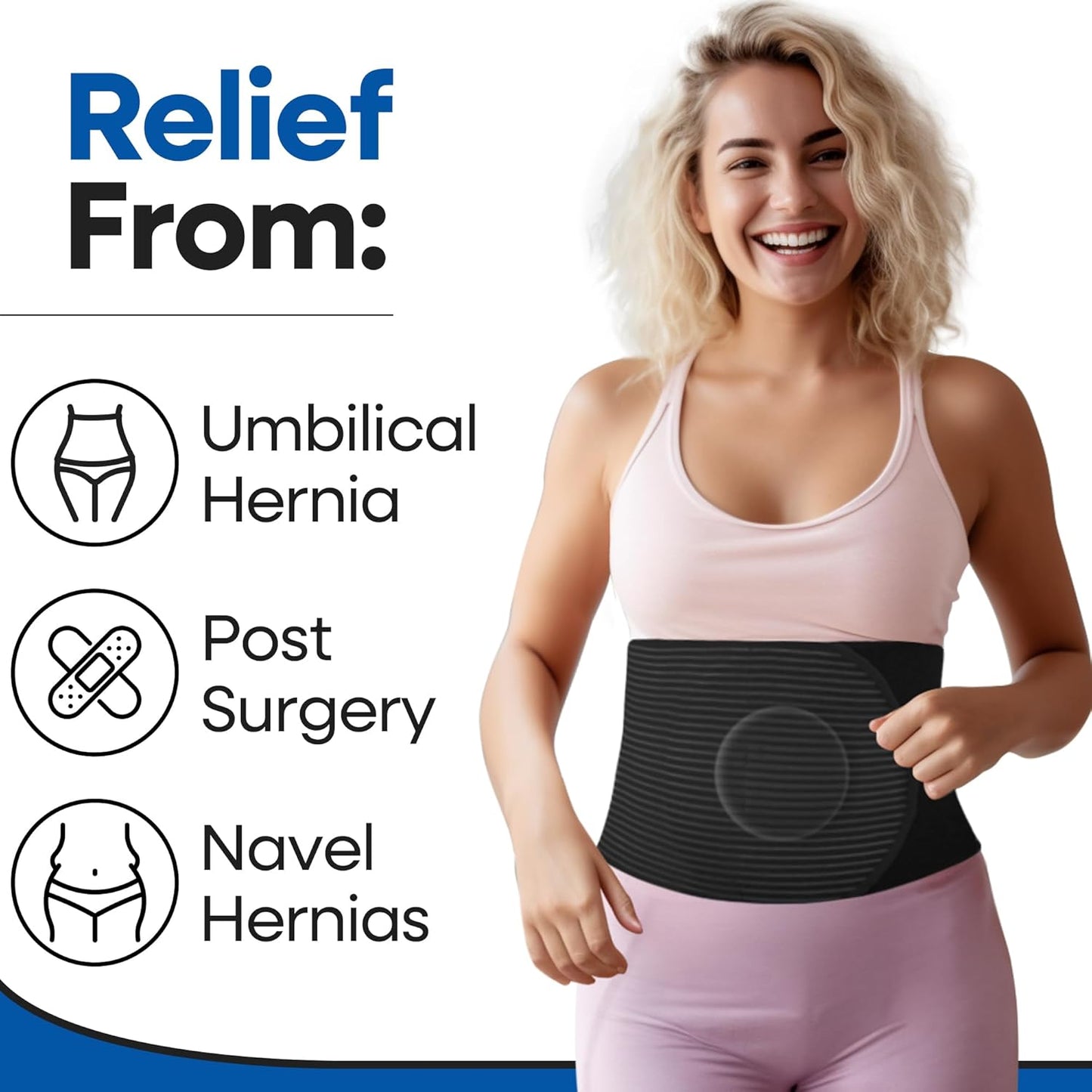 Unisex Umbilical Hernia Belt with Pad