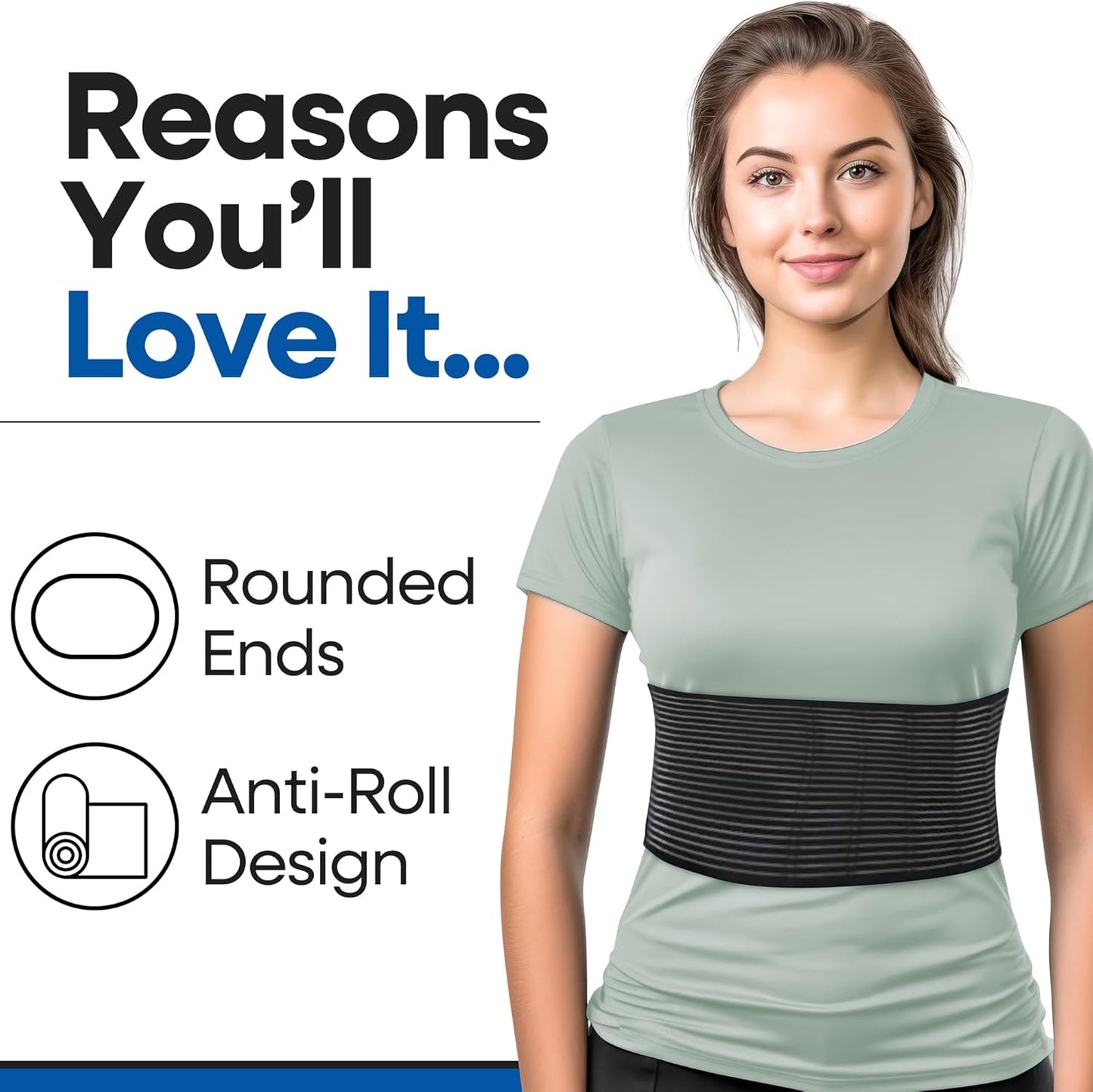 Unisex Rib Brace Chest Binder for Rib Pain Relief