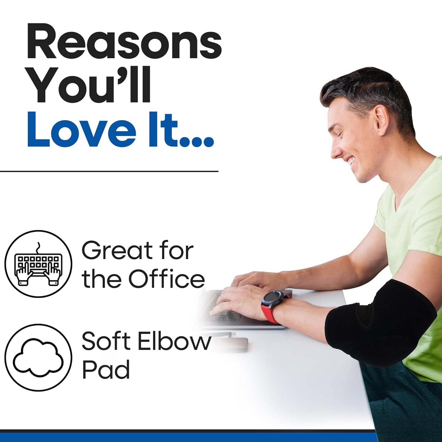 Unisex Padded Elbow Bursitis Brace | With Compression Sleeve