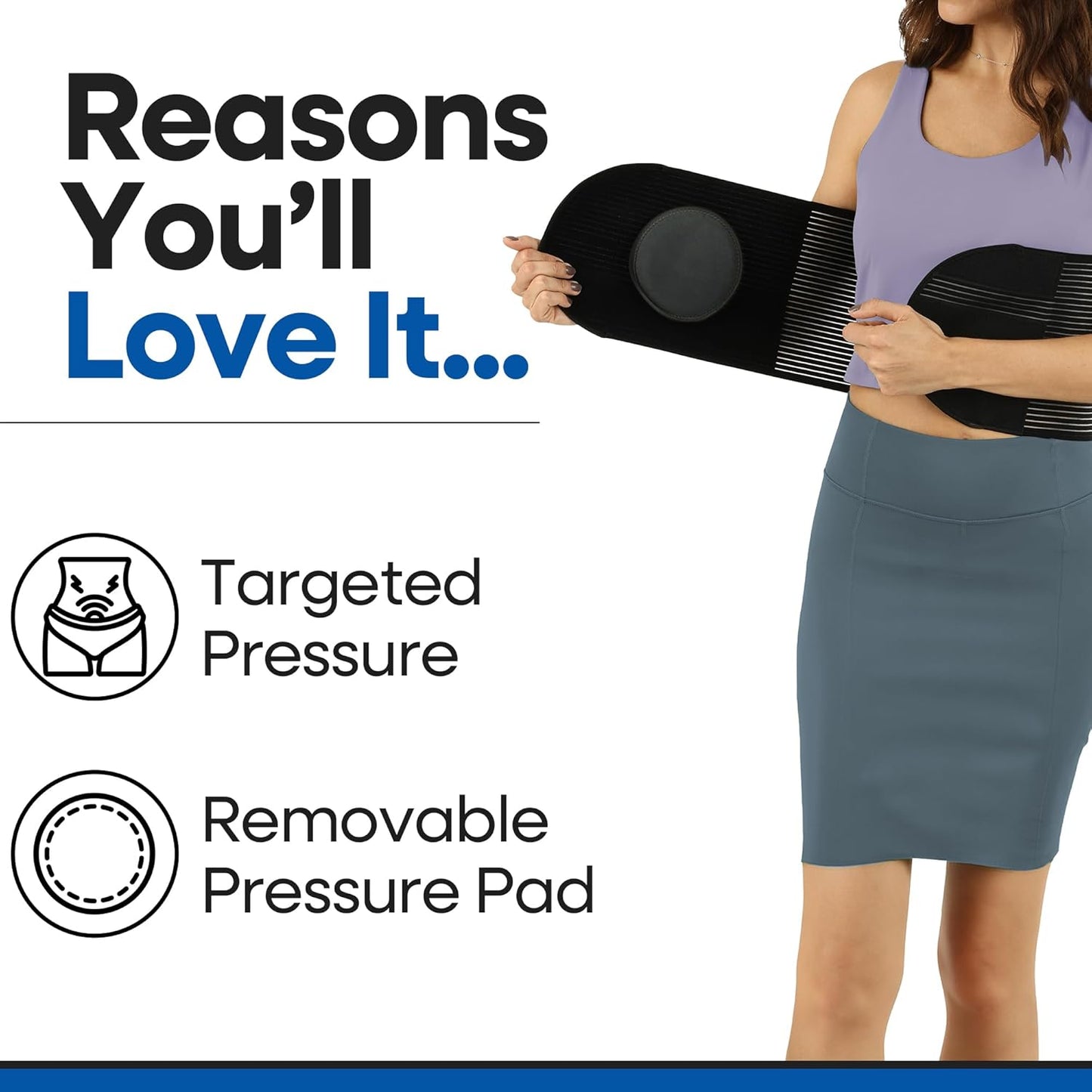 Unisex Umbilical Hernia Belt with Pad