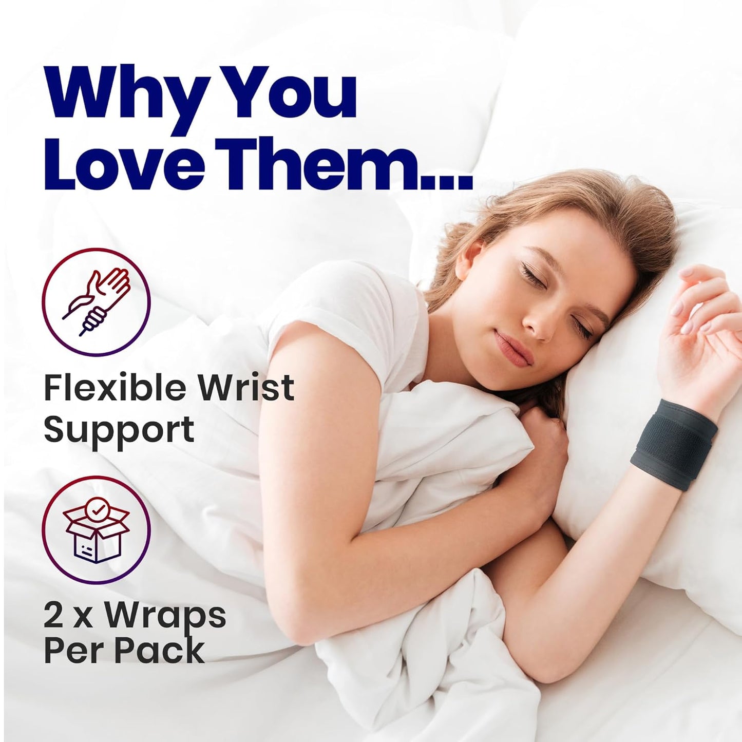 Wrist Compression Wraps for Tendonitis | 2-Pack
