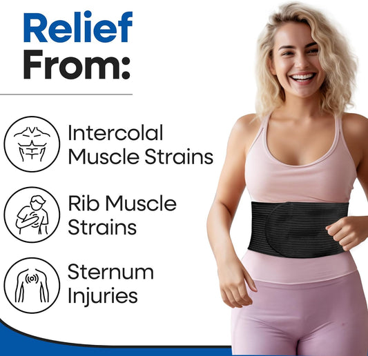 Unisex Rib Brace Chest Binder for Rib Pain Relief