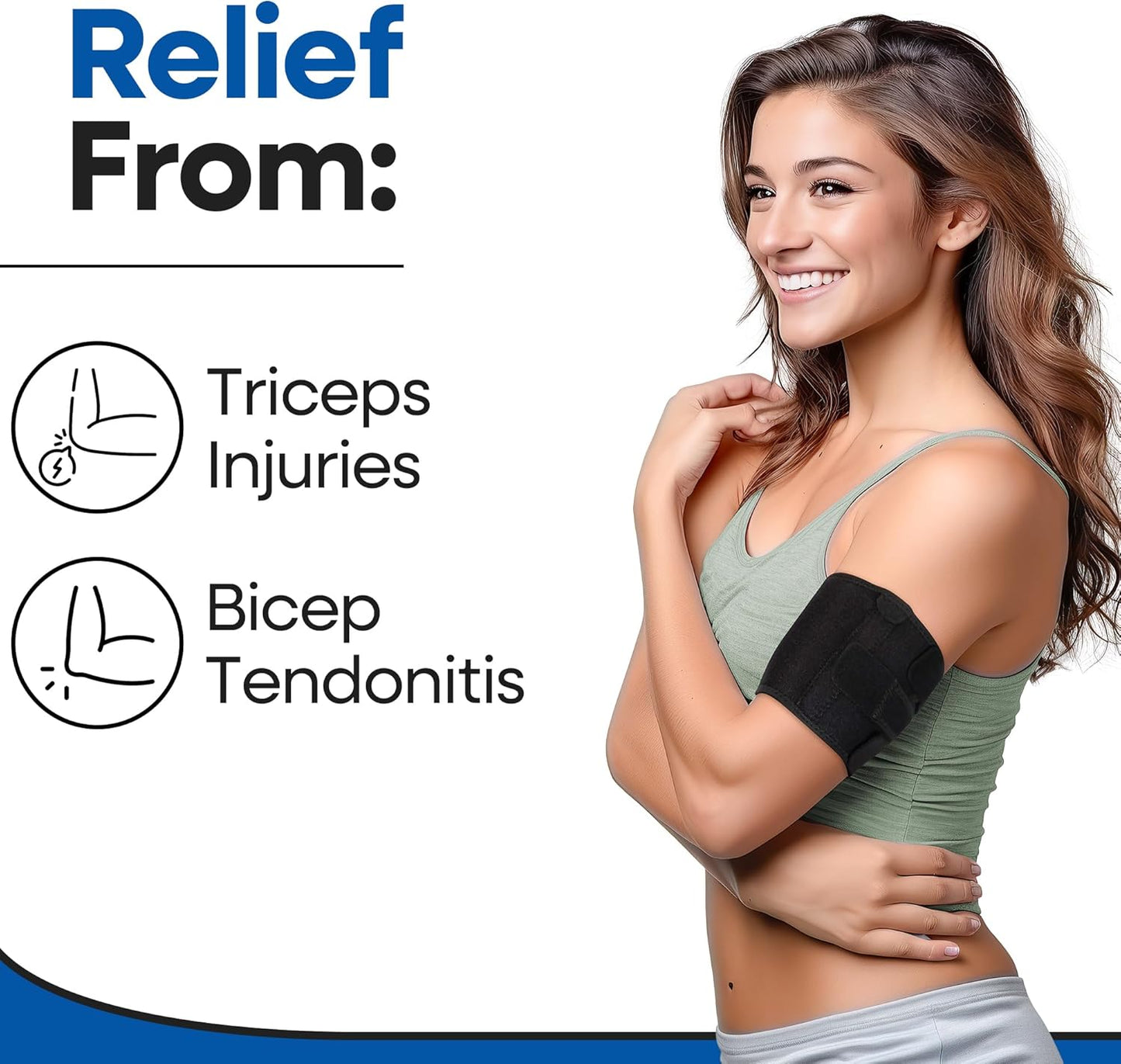 Unisex Bicep Tendonitis Brace & Compression Sleeve