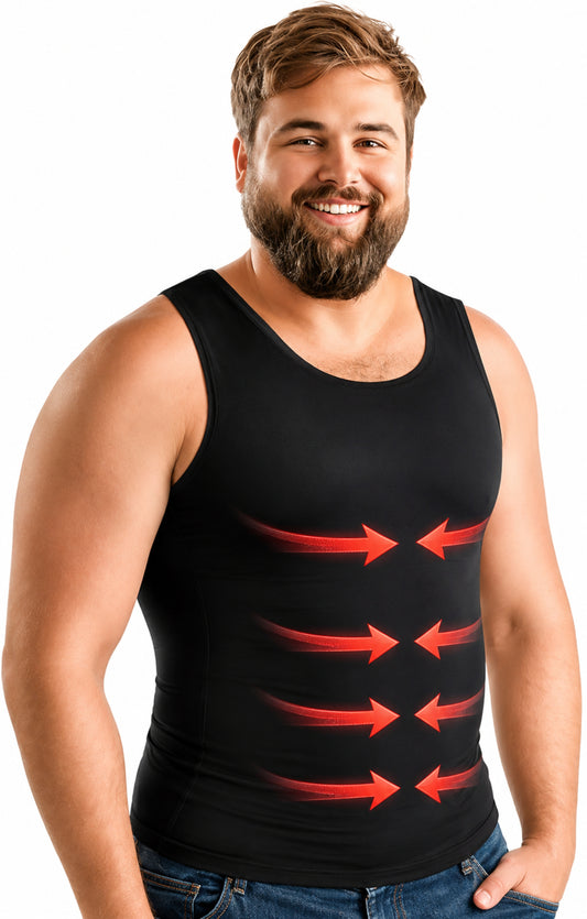 Camiseta sin mangas adelgazante de compresión para hombre
