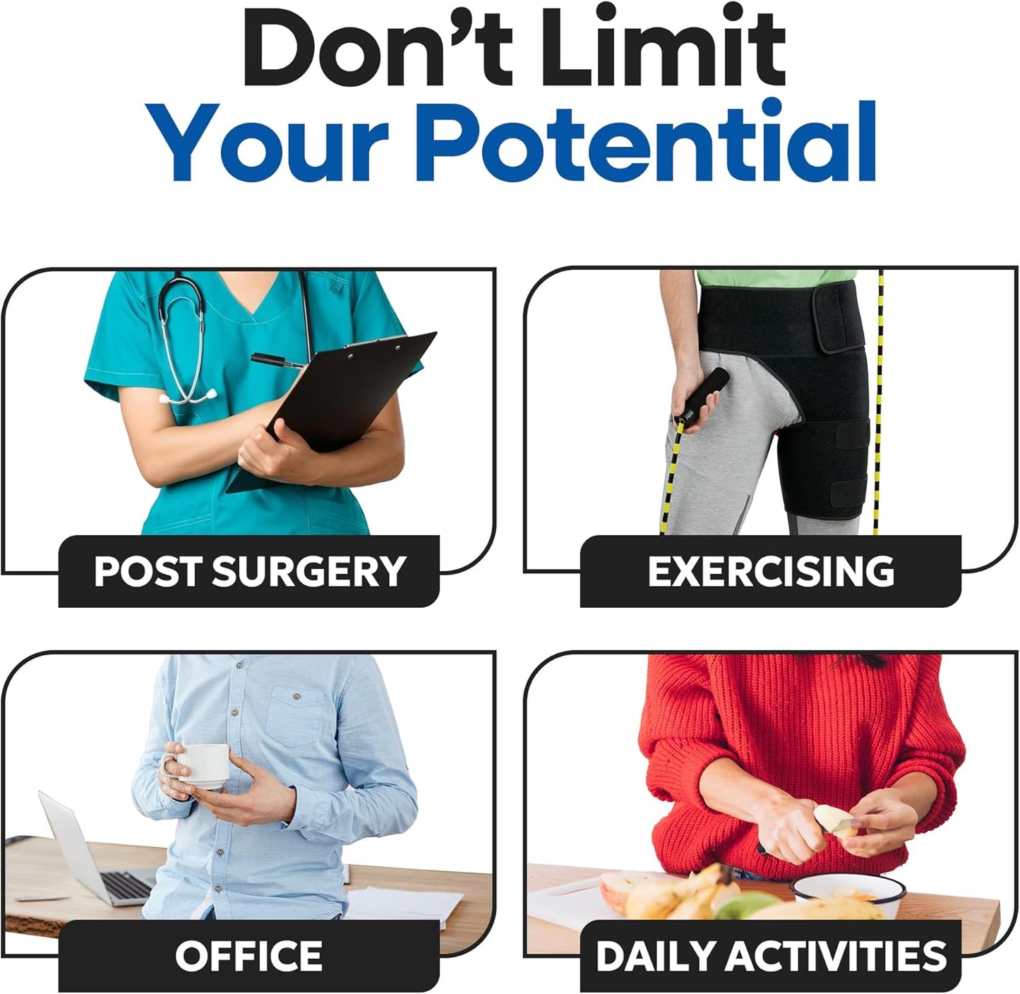 Unisex Hip Brace Compression Sleeve for Sciatica Pain