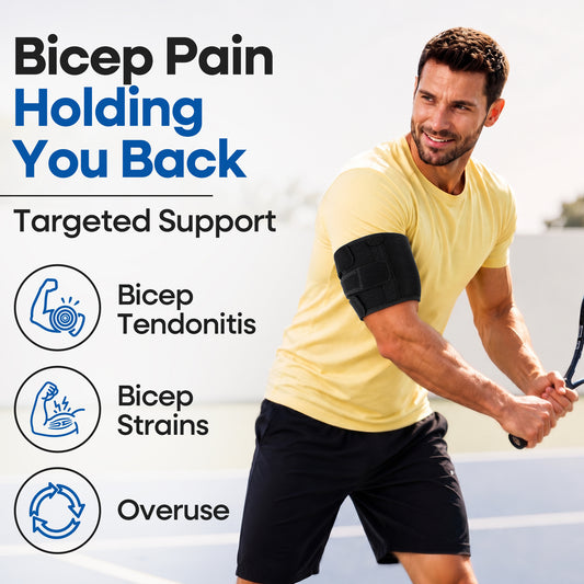 Attelle et manchon de compression unisexe pour la tendinite du biceps