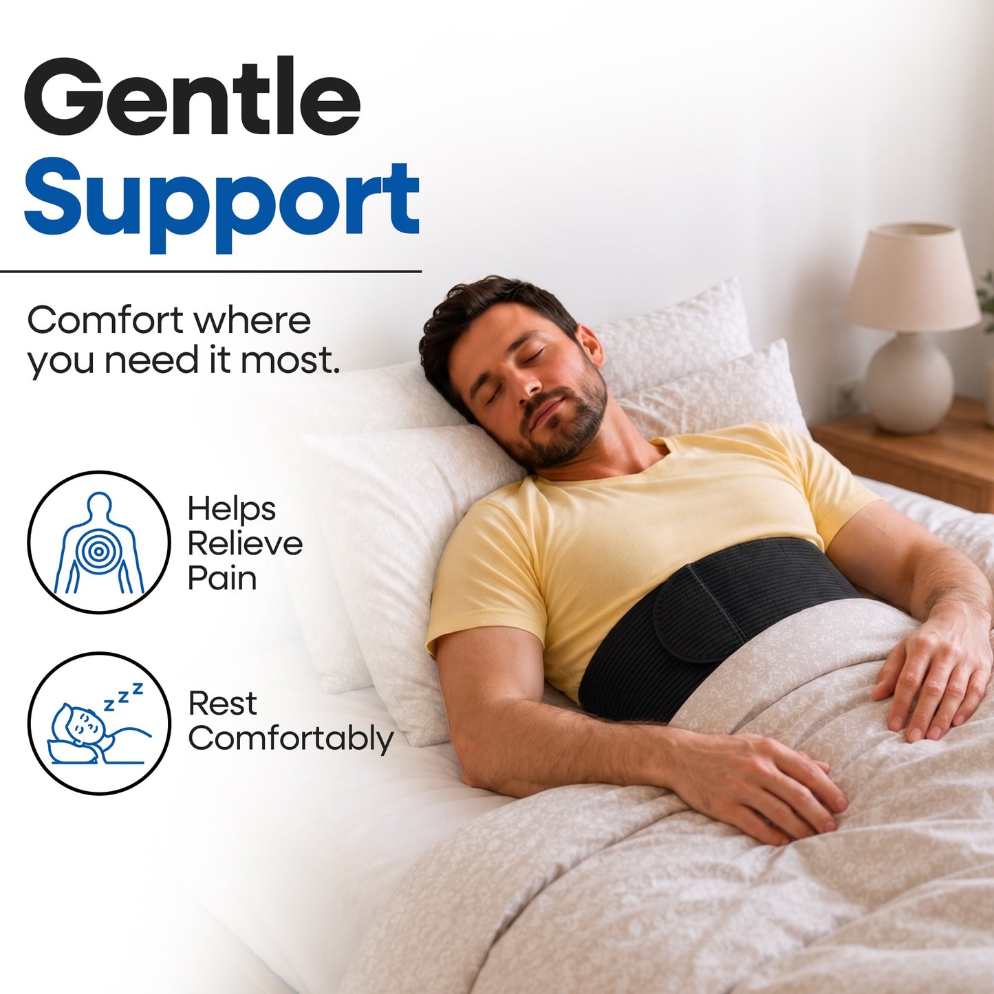 Faja/Venda Acanalada Unisex para el Pecho/Costillas para Aliviar el Dolor Costal