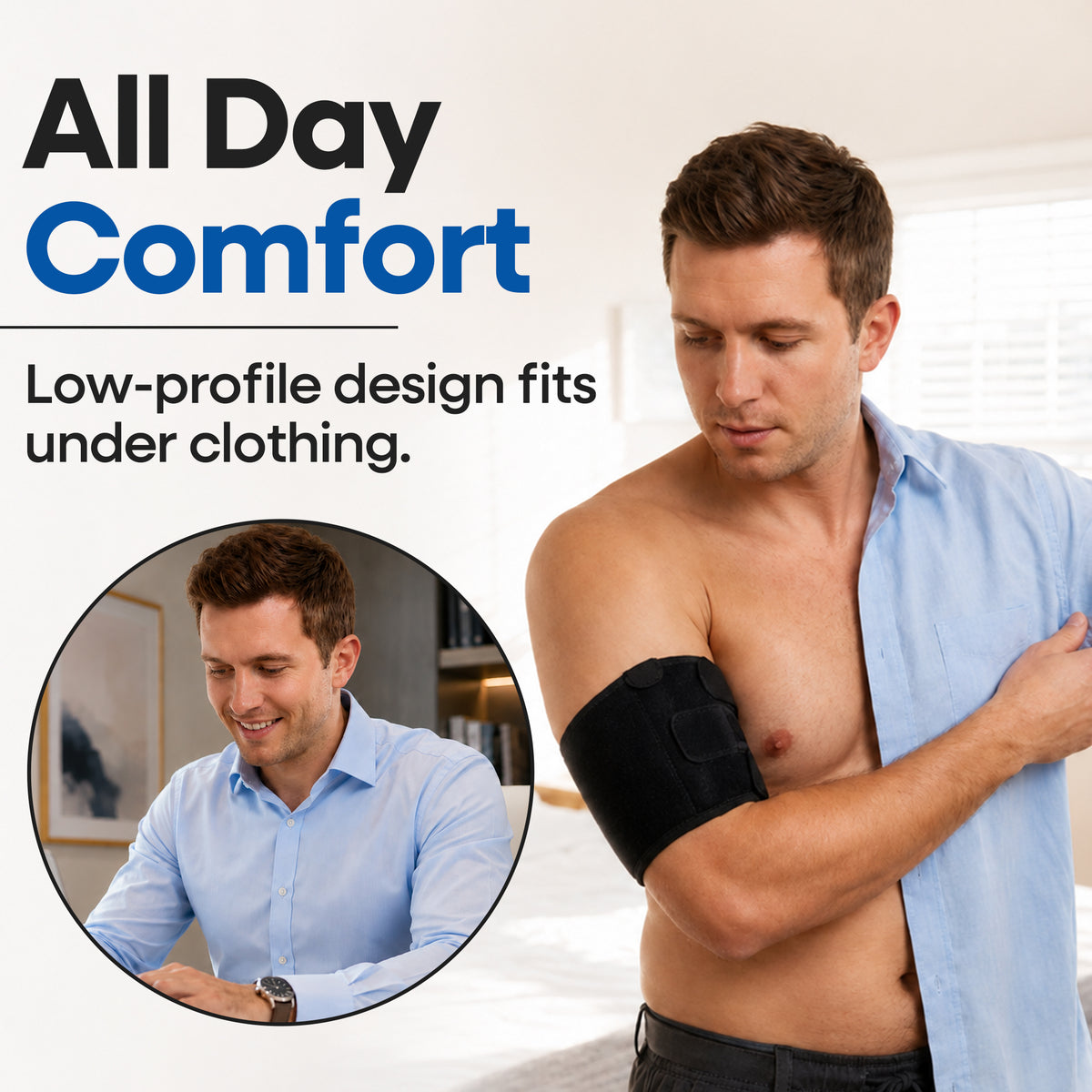Attelle et manchon de compression unisexe pour la tendinite du biceps