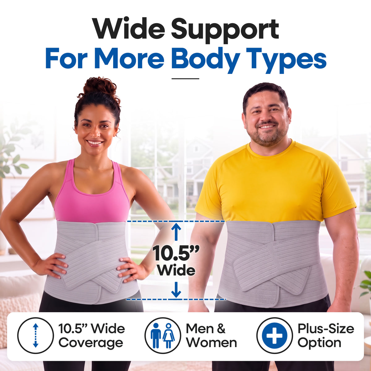 Ceinture abdominale unisexe post-opératoire avec bandes de compression