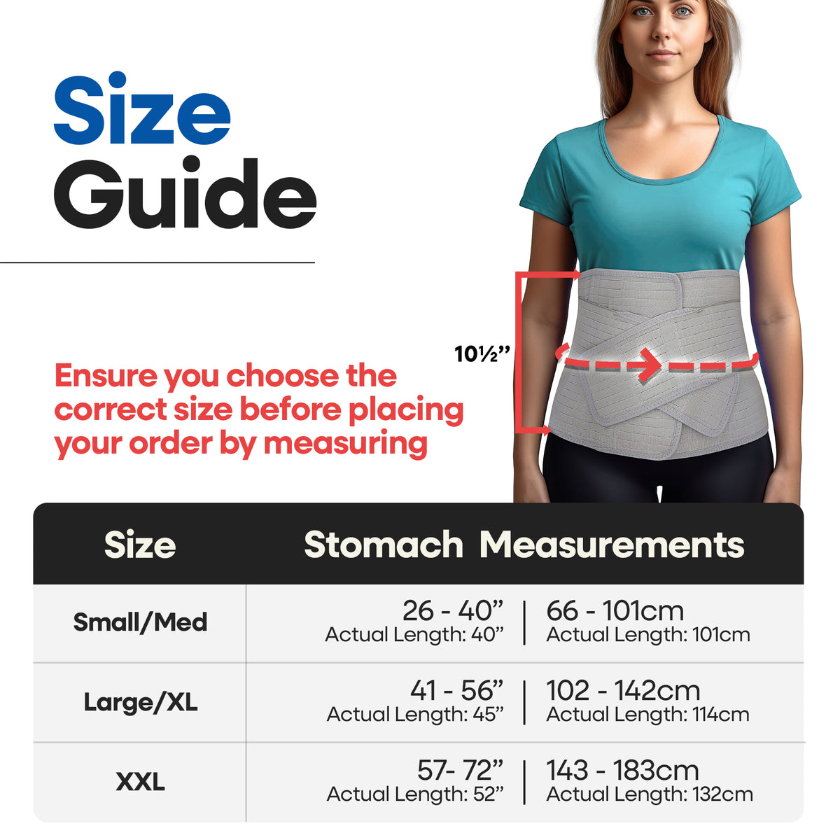 Ceinture abdominale unisexe post-opératoire avec bandes de compression