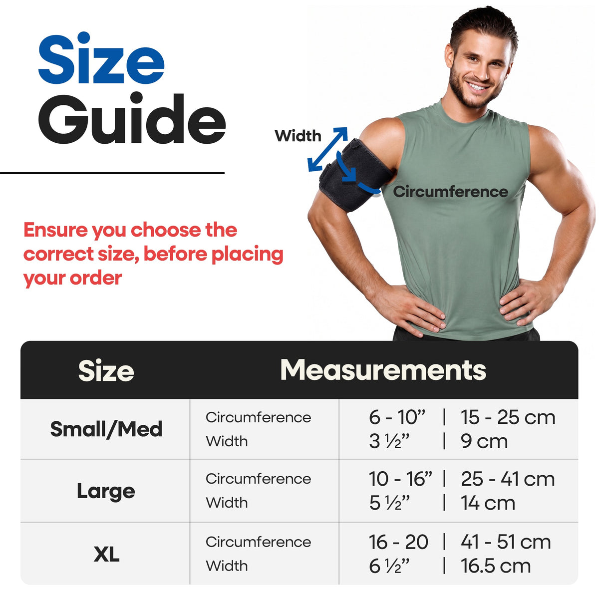 Attelle et manchon de compression unisexe pour la tendinite du biceps