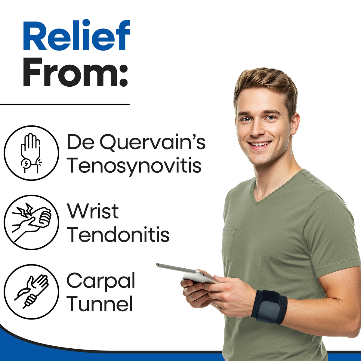 Muñequeras de compresión para la tendinitis | Paquete de 2