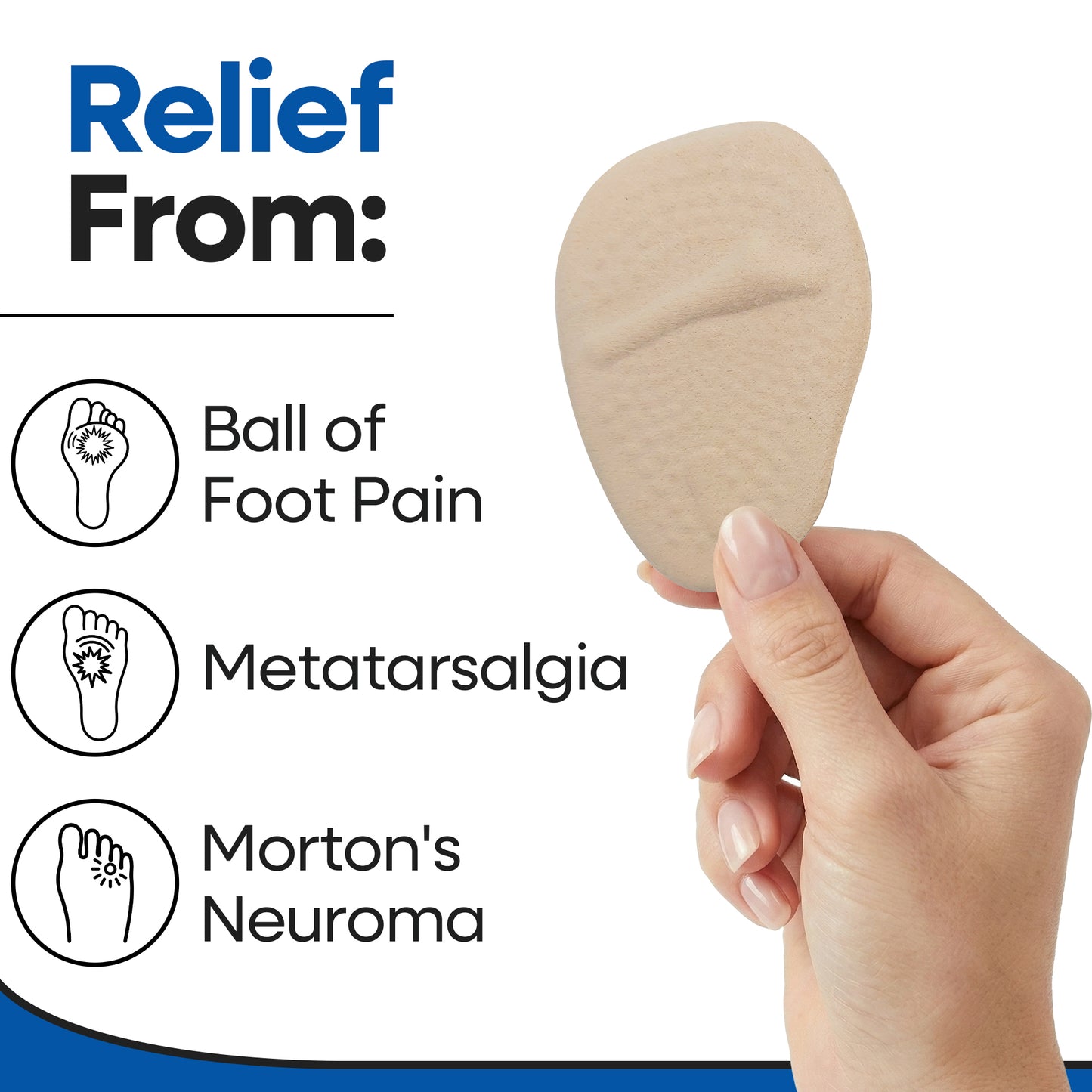 Metatarsal Pads for Ball of Foot Pain (Fits Most)