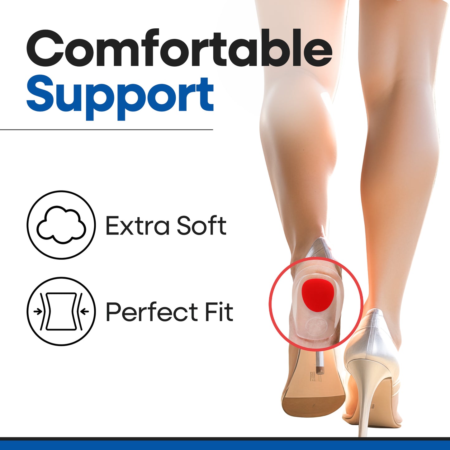 Gel Heel Cups for Heel Pain Relief | 3 Pairs