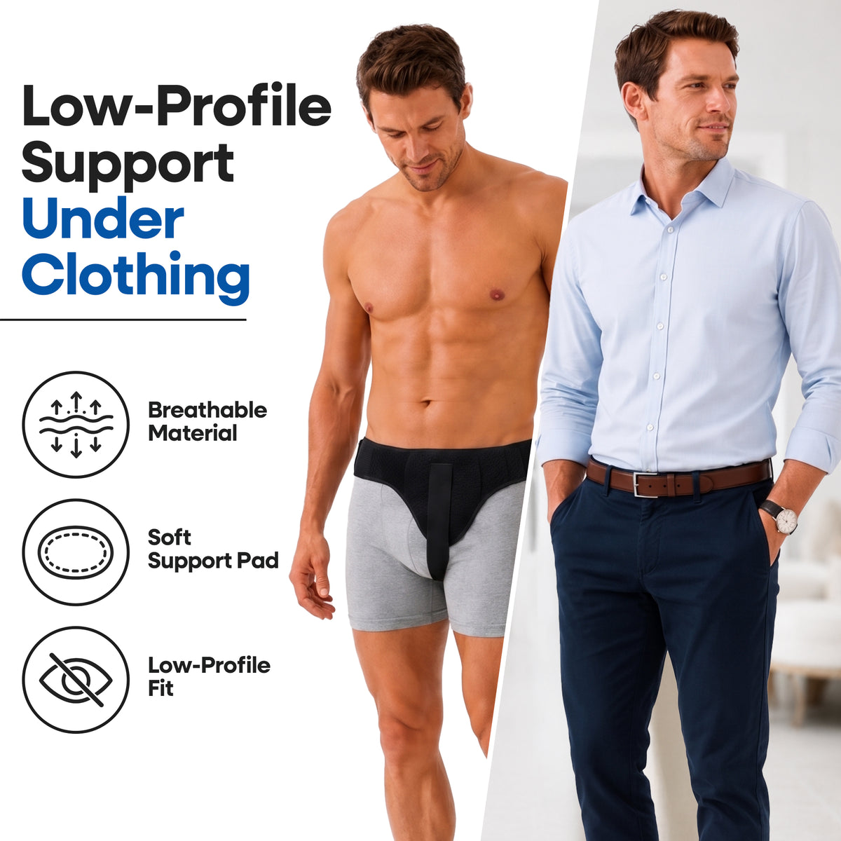 Ceinture Herniaire Inguinale pour Hommes (Convient aux deux côtés)