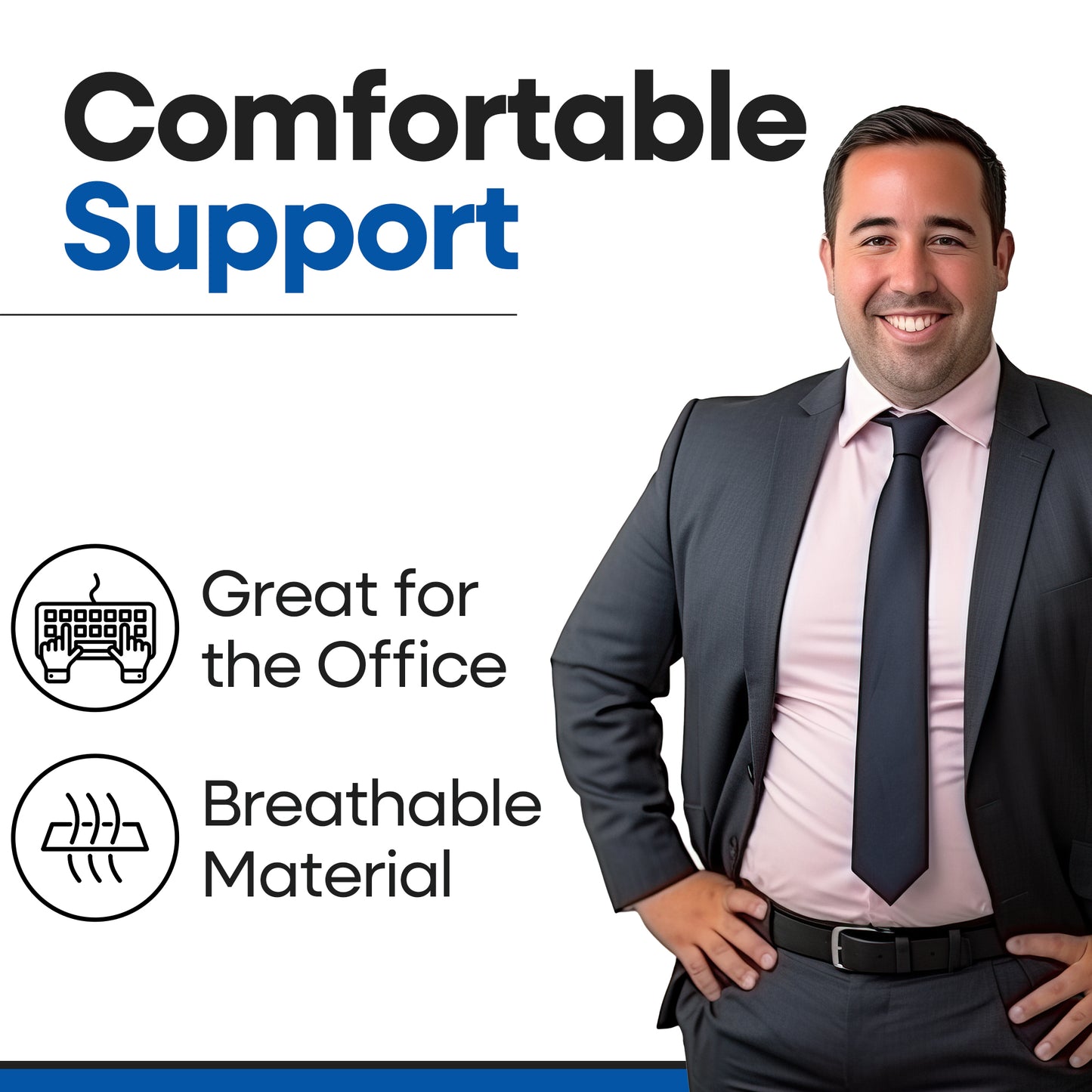 Unisex Plus Size 12" Wide Abdominal Binder Belly Wrap