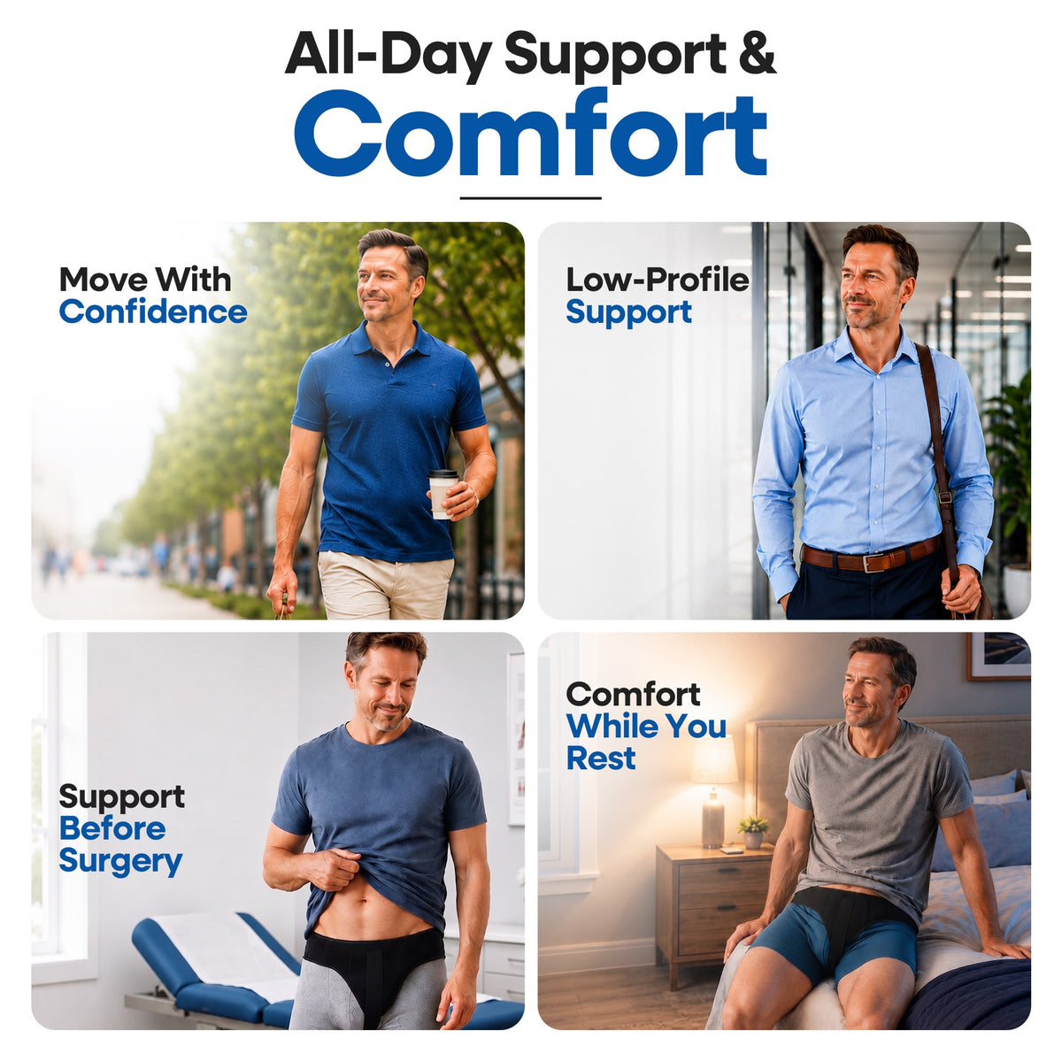 Ceinture Herniaire Inguinale pour Hommes (Convient aux deux côtés)