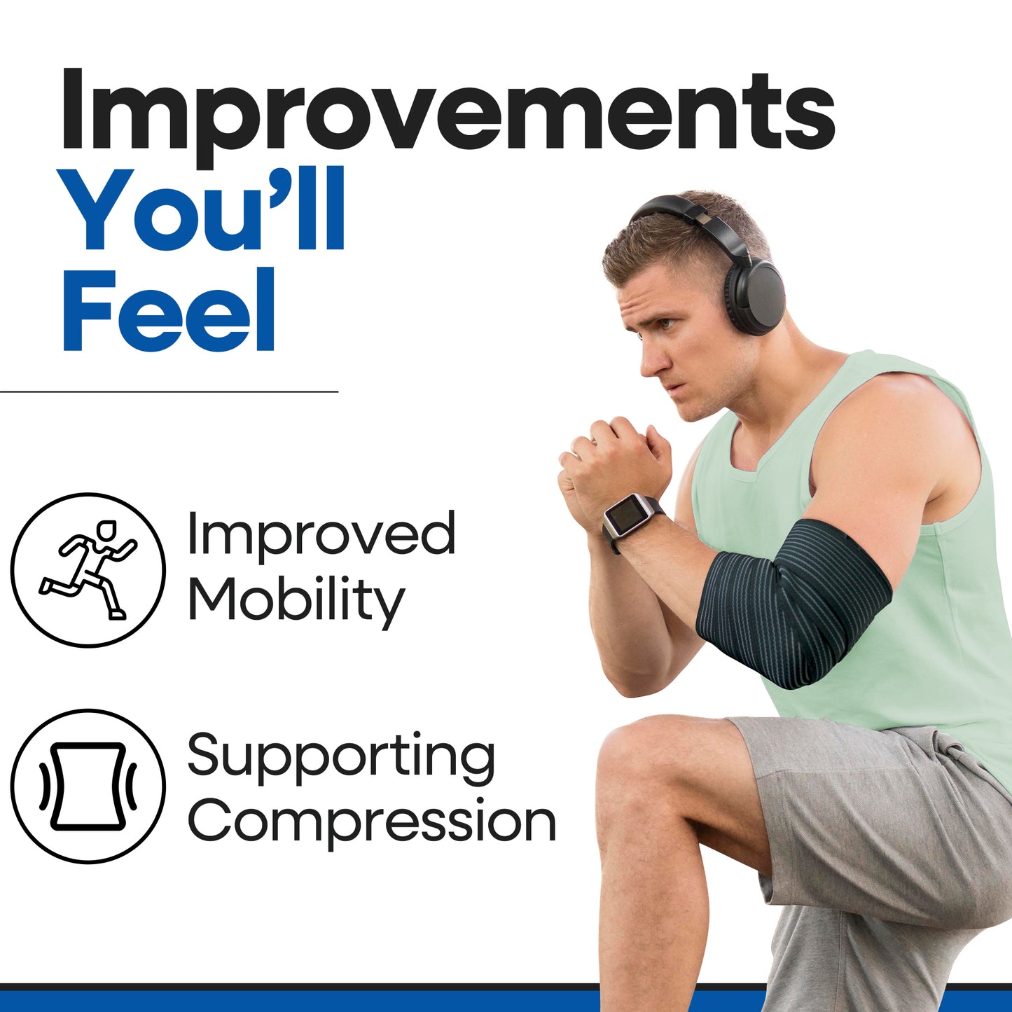 Elastic Knee Compression Wraps