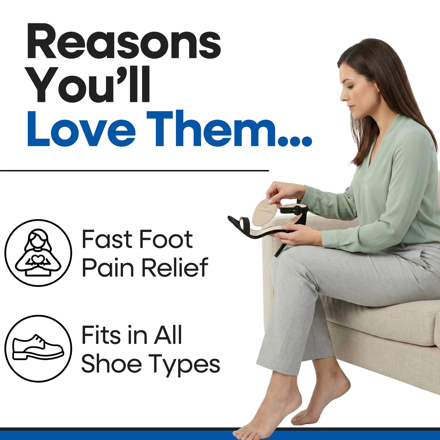 Metatarsal Pads for Ball of Foot Pain (Fits Most)
