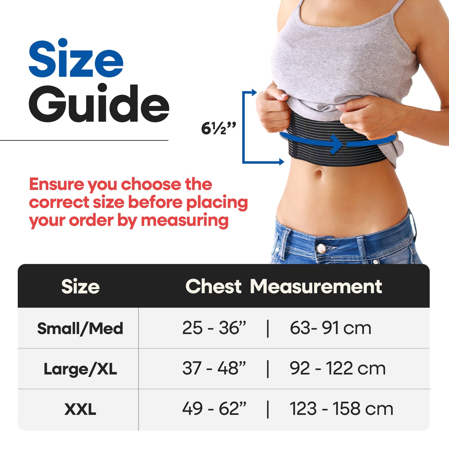 Unisex Rib Brace Chest Binder for Rib Pain Relief