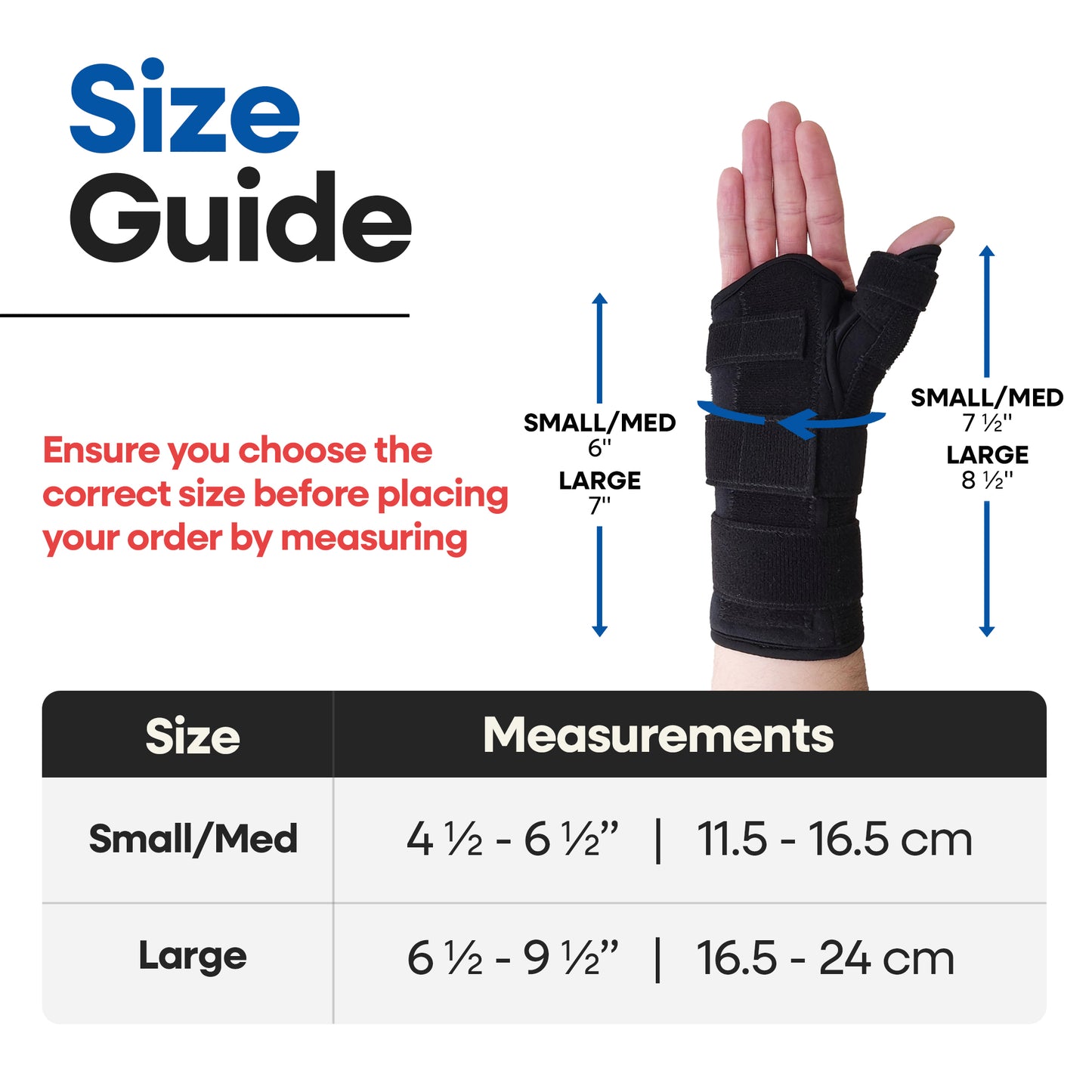 Thumb Spica Splint & Wrist Stabilizer