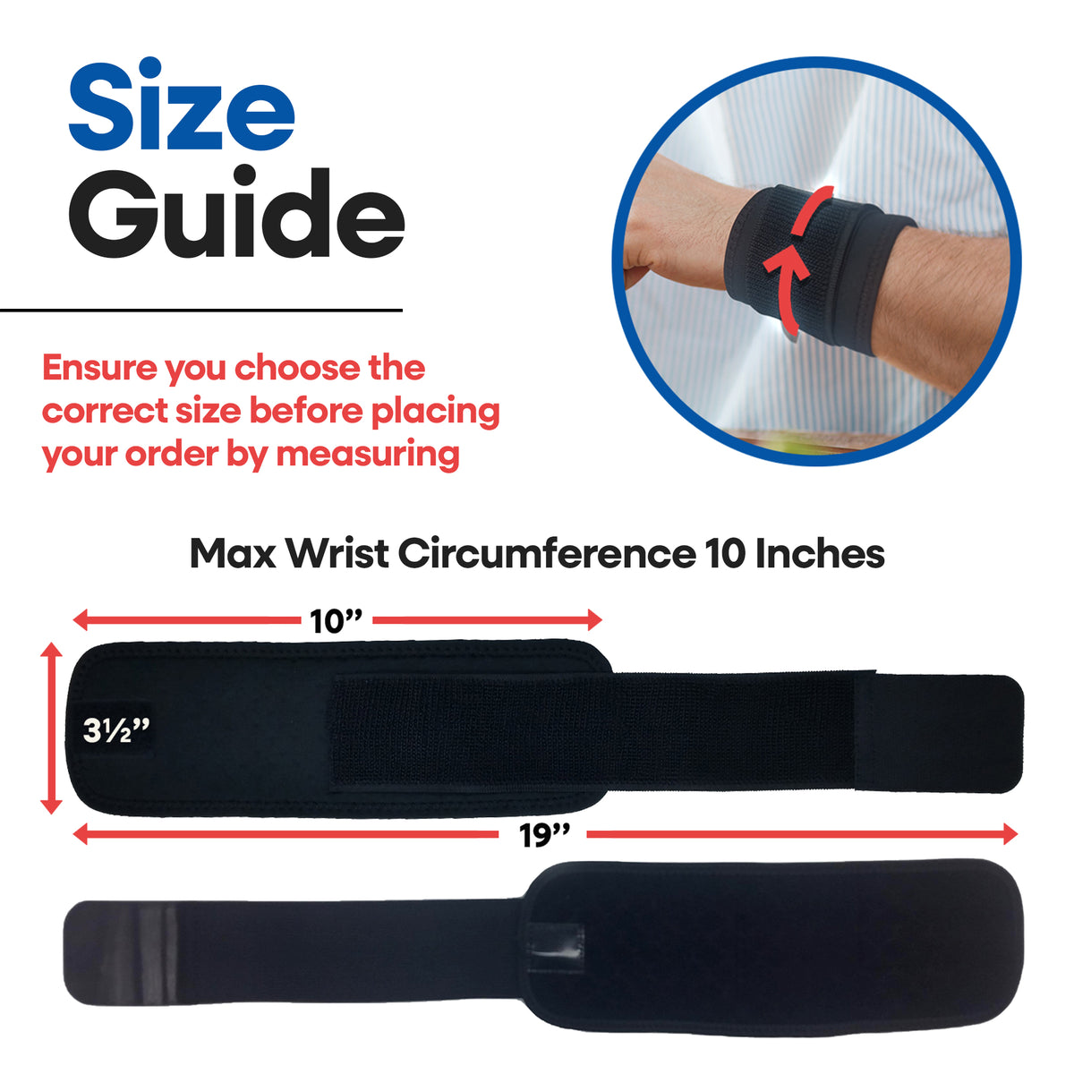 Muñequeras de compresión para la tendinitis | Paquete de 2