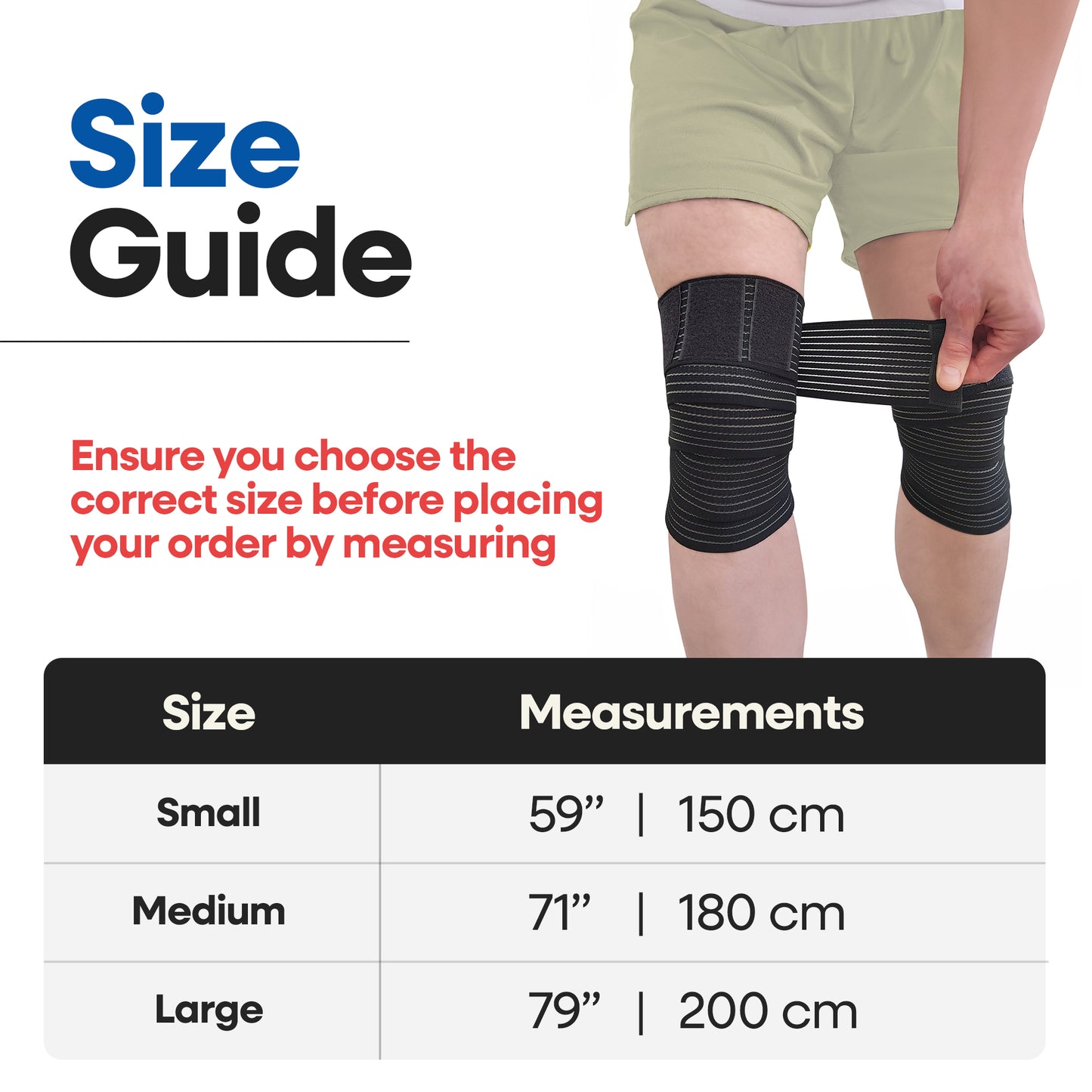 Elastic Knee Compression Wraps