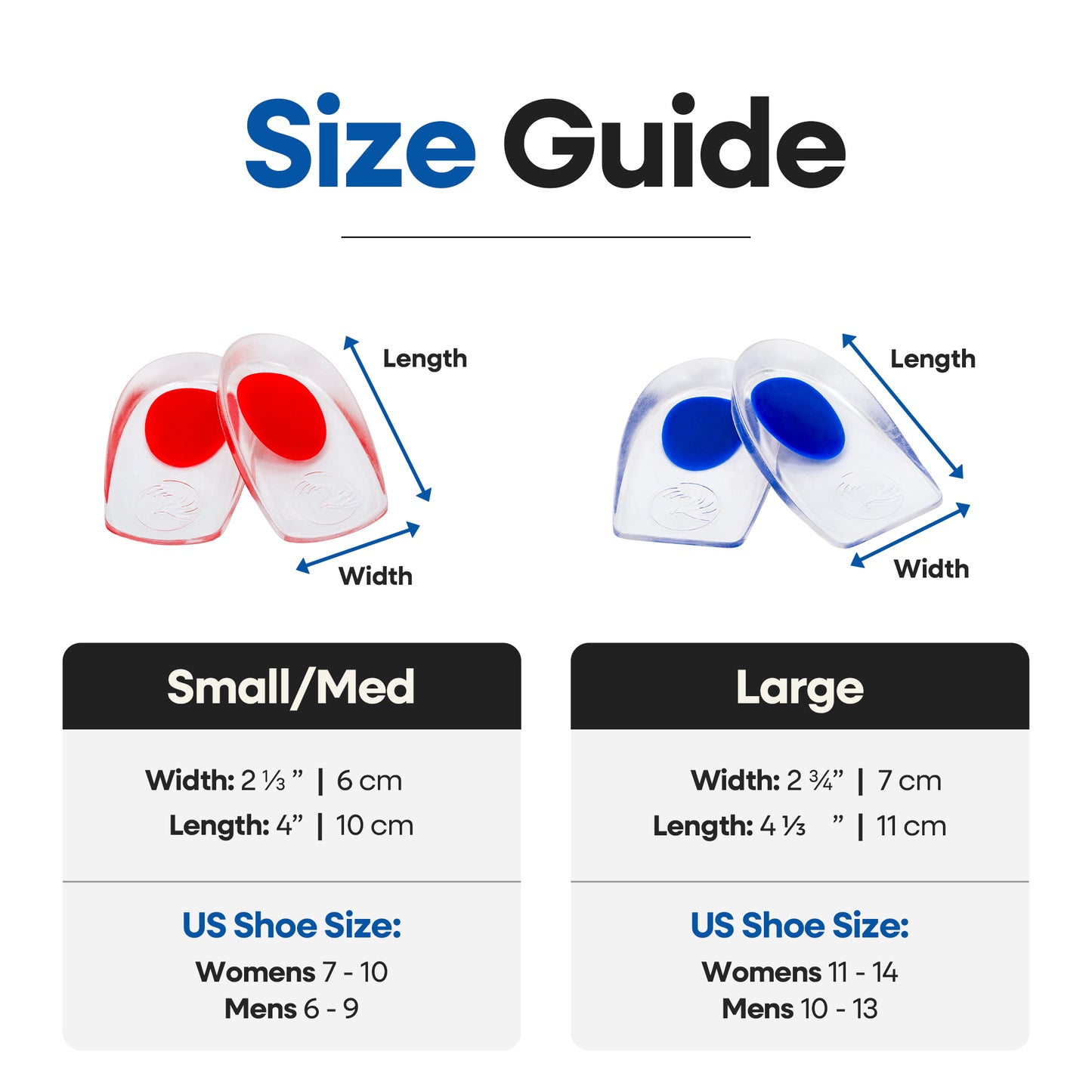 Gel Heel Cups for Heel Pain Relief | 3 Pairs