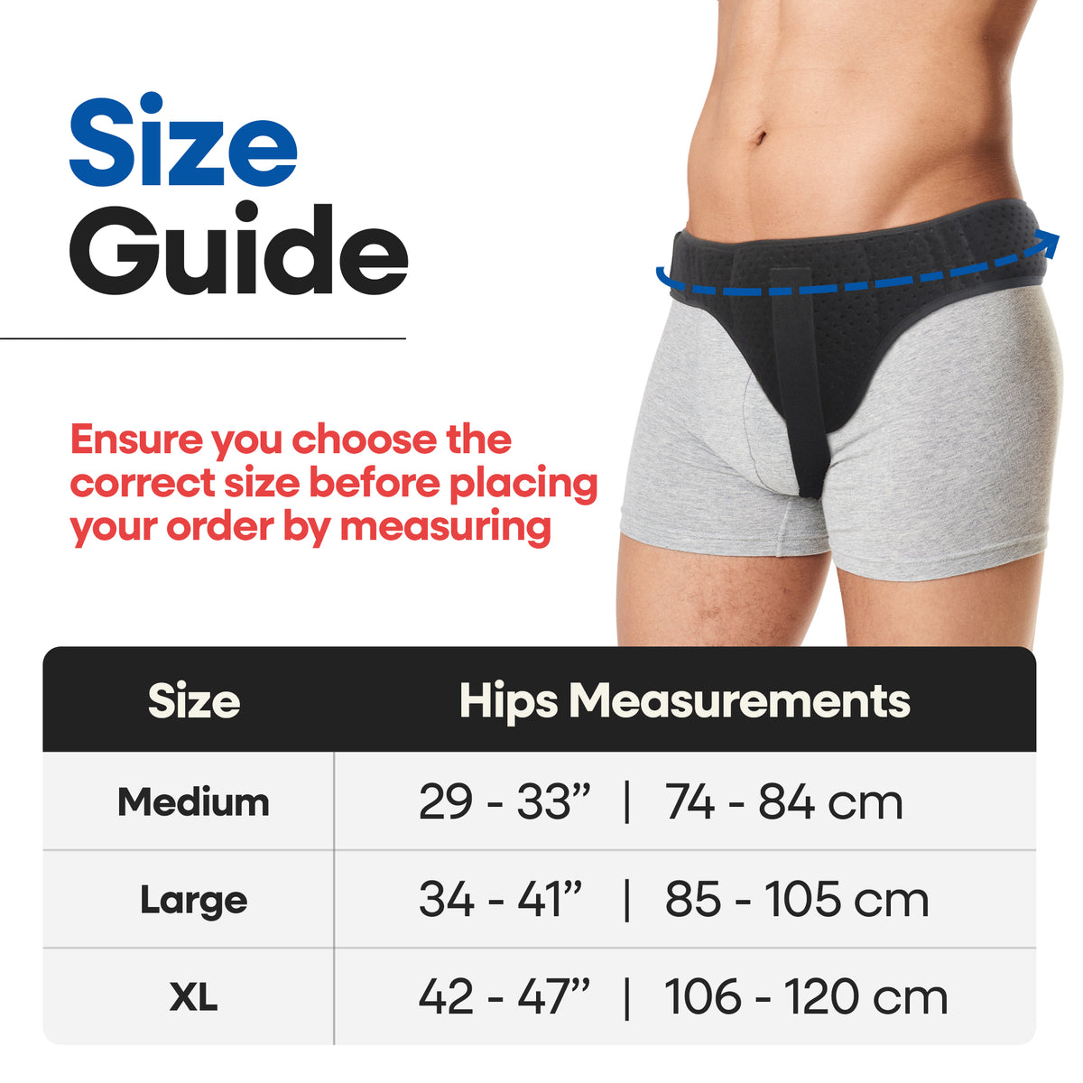 Ceinture Herniaire Inguinale pour Hommes (Convient aux deux côtés)