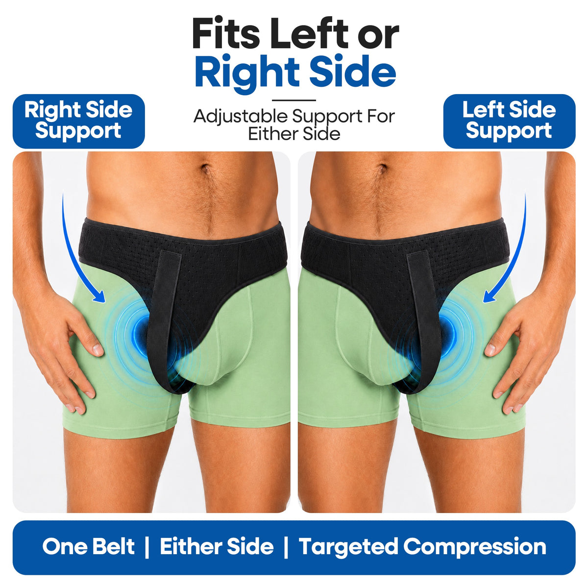 Ceinture Herniaire Inguinale pour Hommes (Convient aux deux côtés)