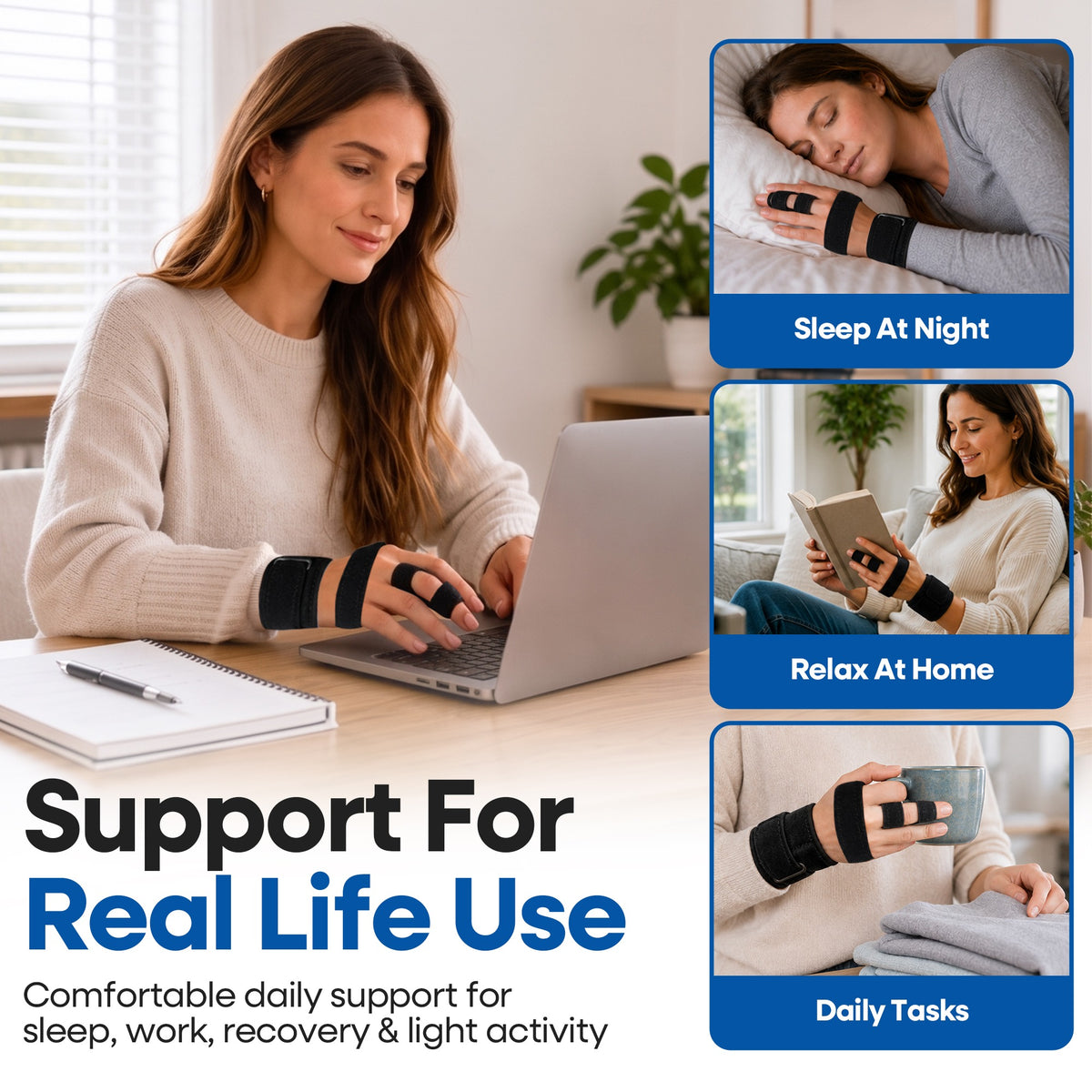 Trigger Finger Splint Finger Brace with Palm Band