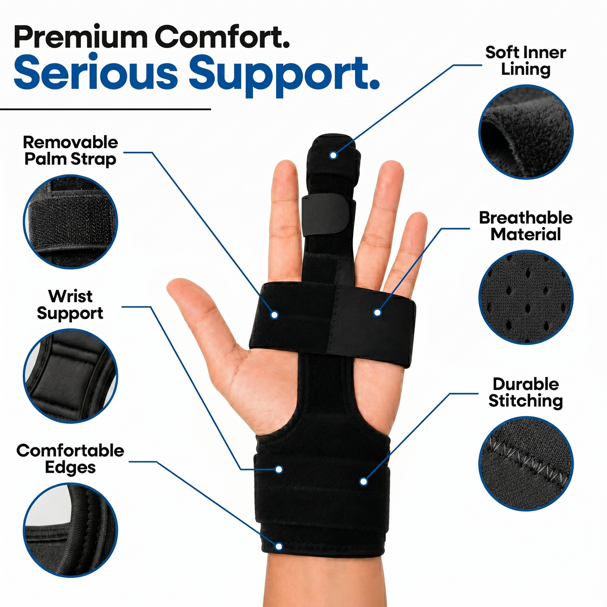 Trigger Finger Splint Finger Brace with Palm Band