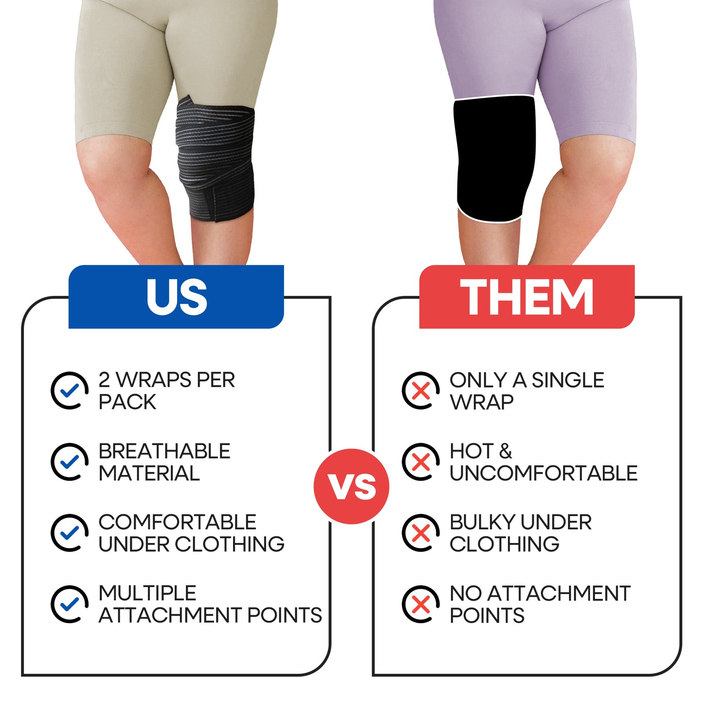 Elastic Knee Compression Wraps