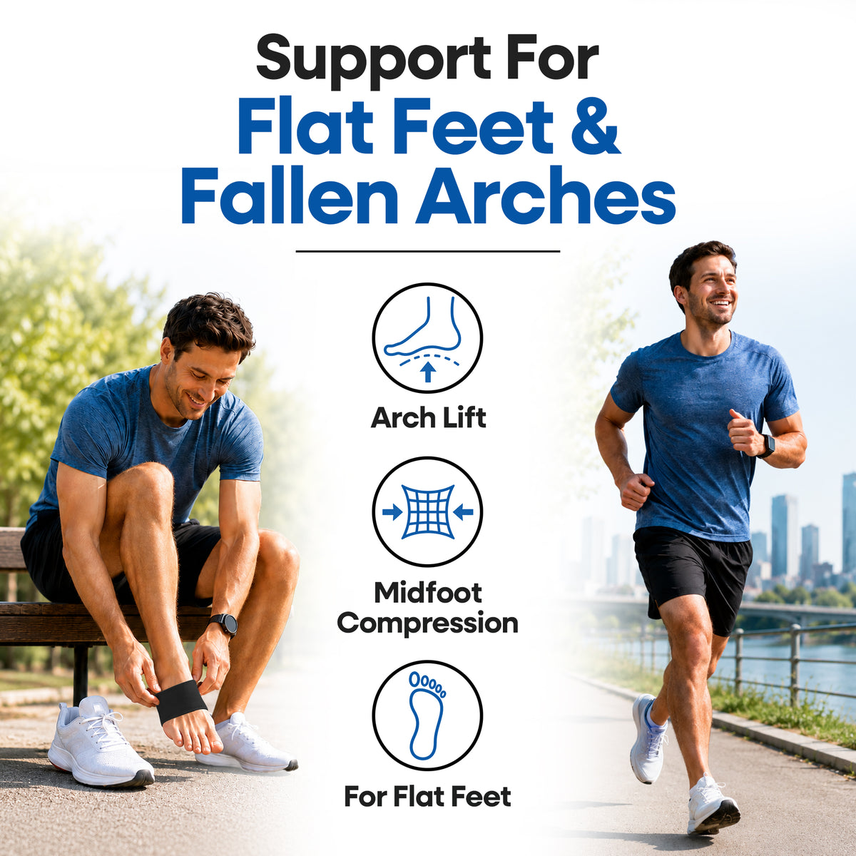 Soportes de arco unisex para fascitis plantar | 3 pares